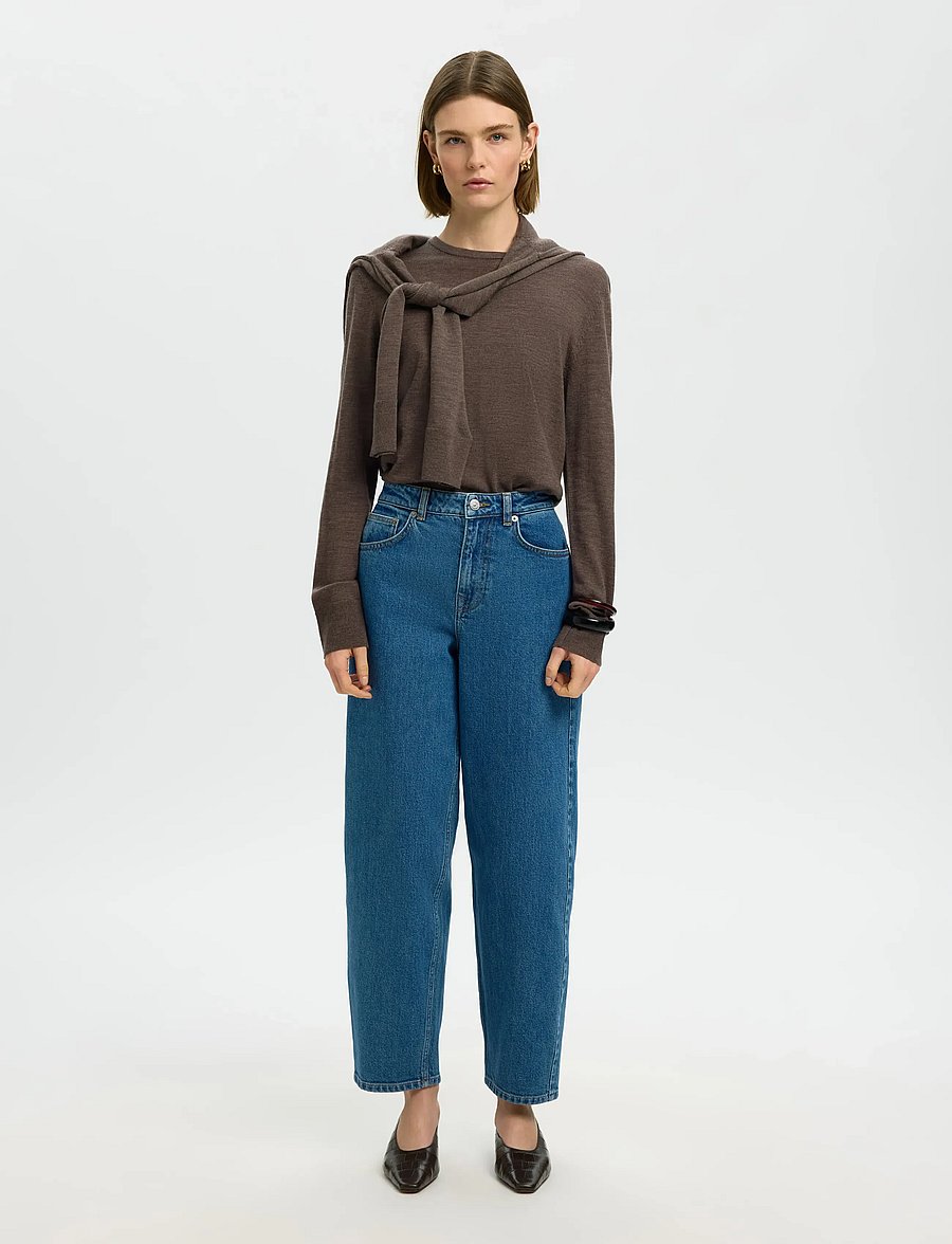 Selected - SLWTHEA LS KNIT MERINO O-NECK NOOS - pullover - delicioso - 3