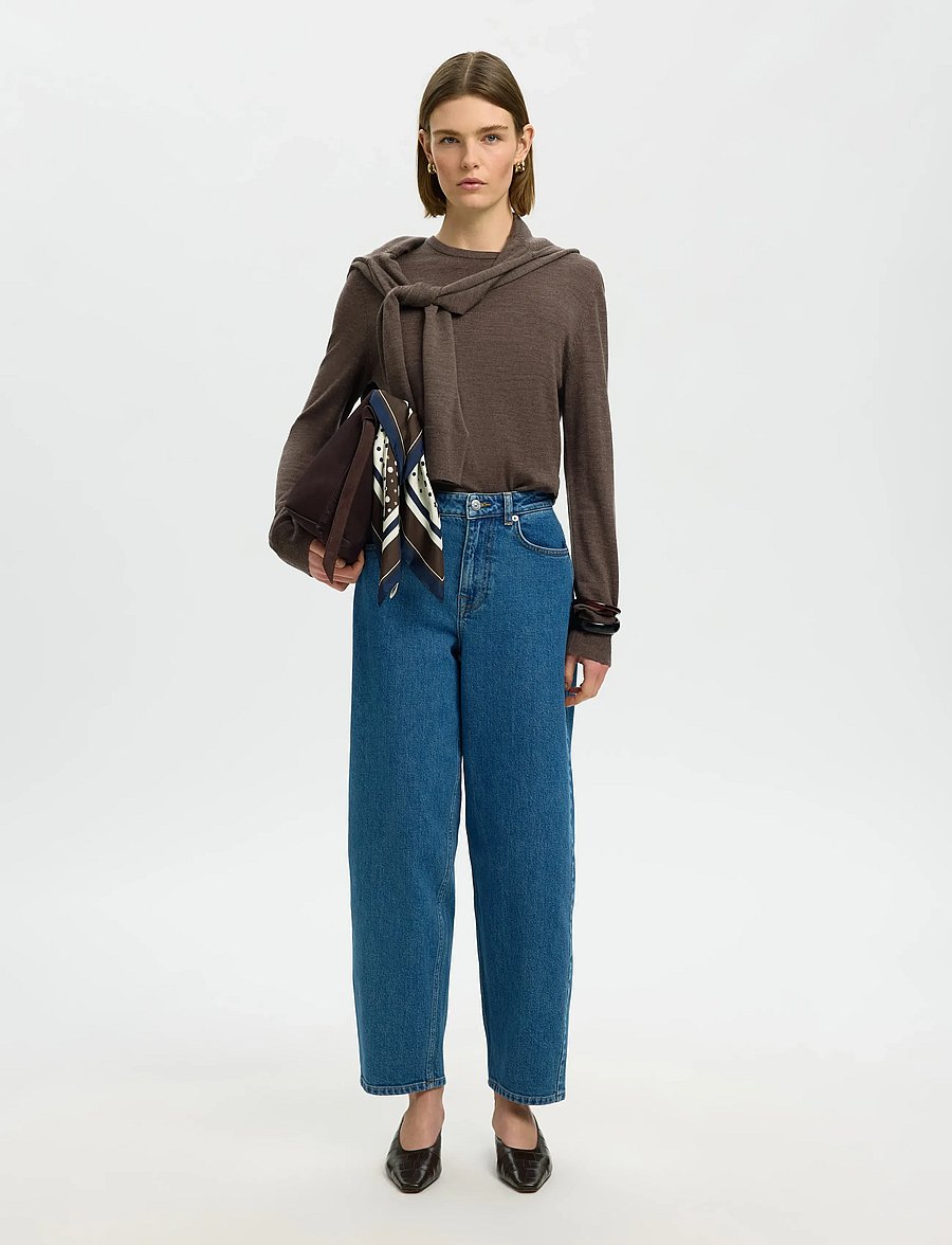 Selected - SLWTHEA LS KNIT MERINO O-NECK NOOS - pullover - delicioso - 5