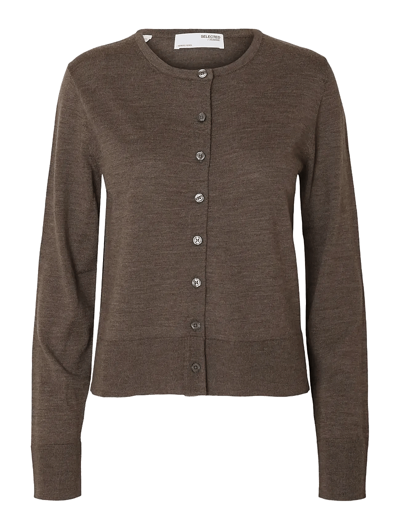 Selected - SLWTHEA LS KNIT MERINO CARDIGAN NOOS - cardigans - delicioso - 1