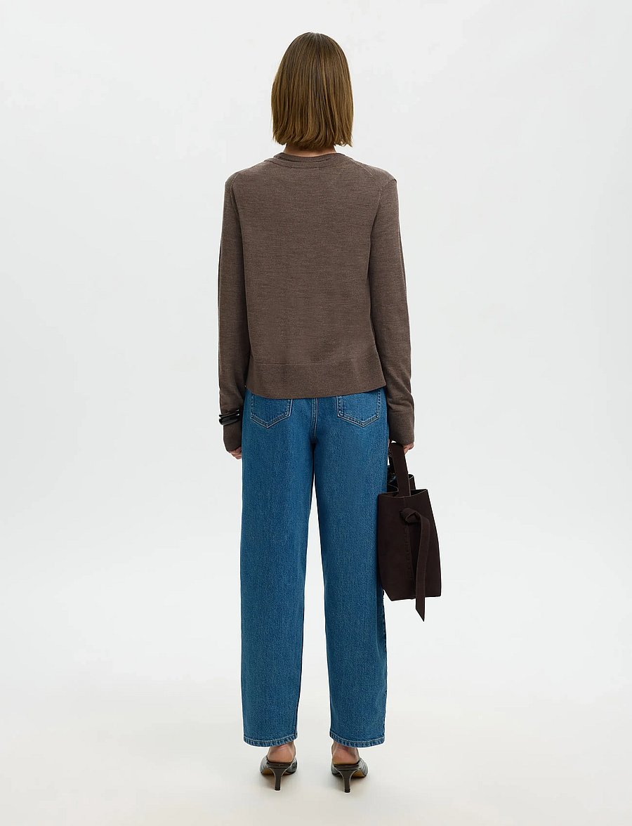 Selected - SLWTHEA LS KNIT MERINO CARDIGAN NOOS - gilets - delicioso - 2