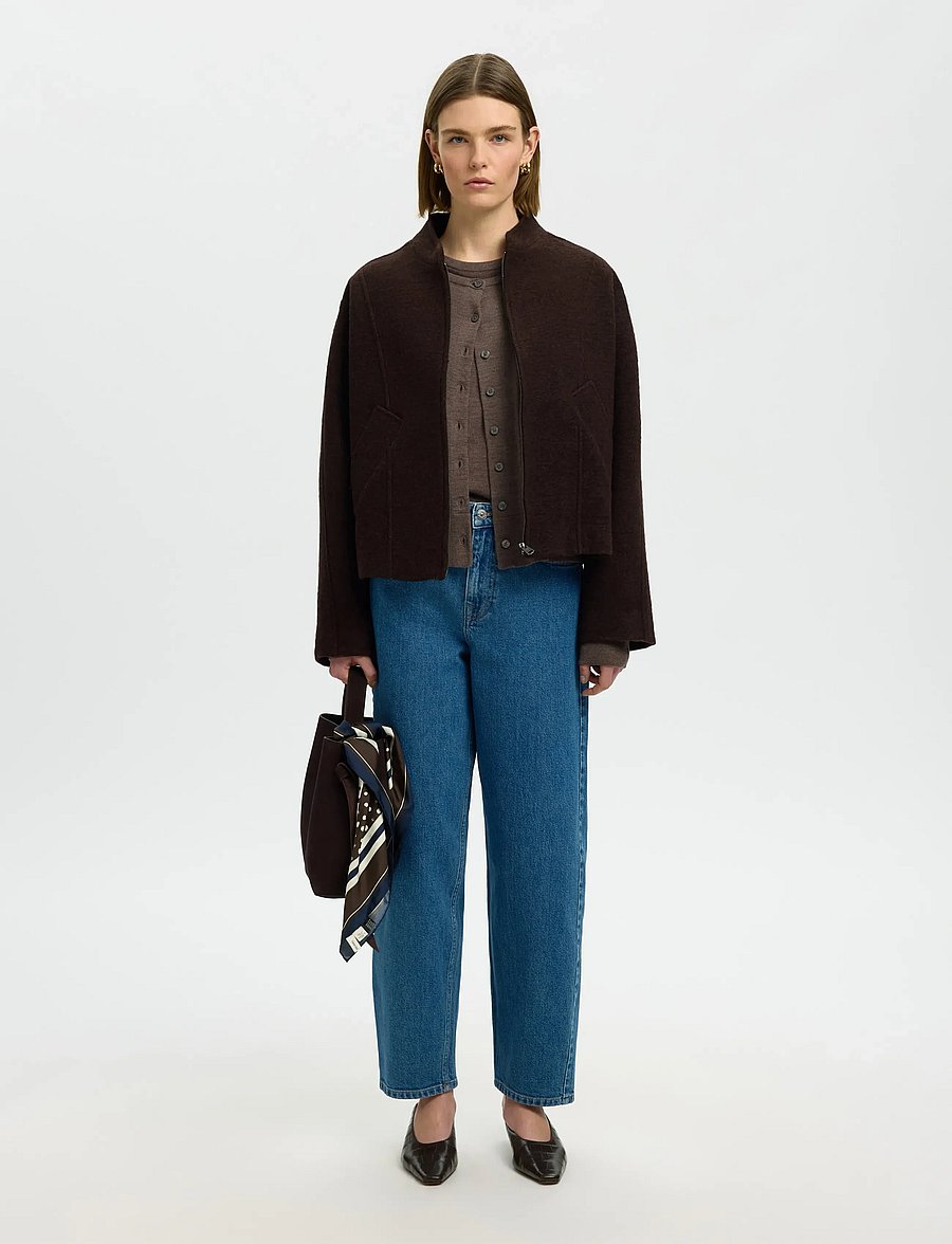 Selected - SLWTHEA LS KNIT MERINO CARDIGAN NOOS - gilets - delicioso - 5