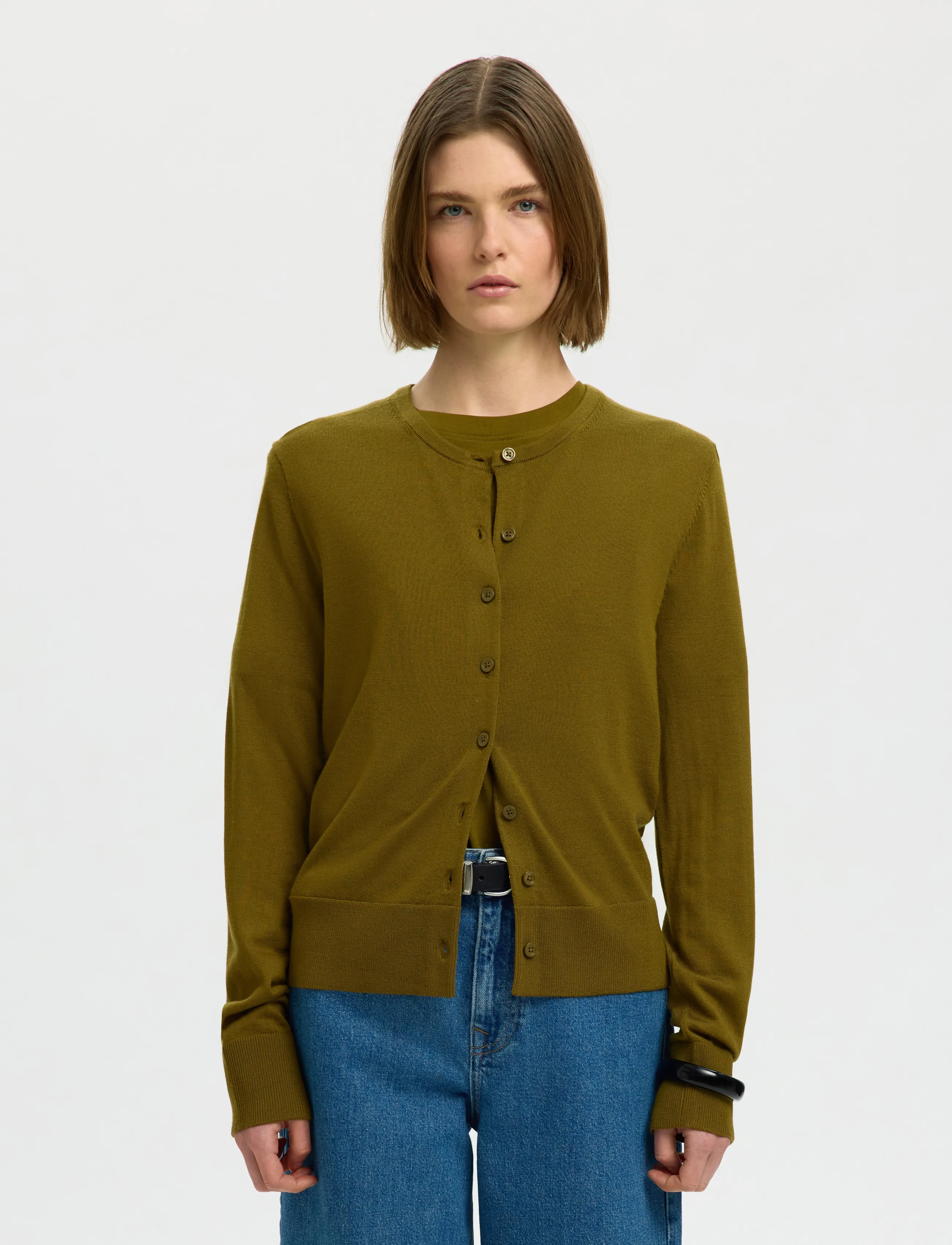 Slwthea Ls Knit Merino Cardigan Noos