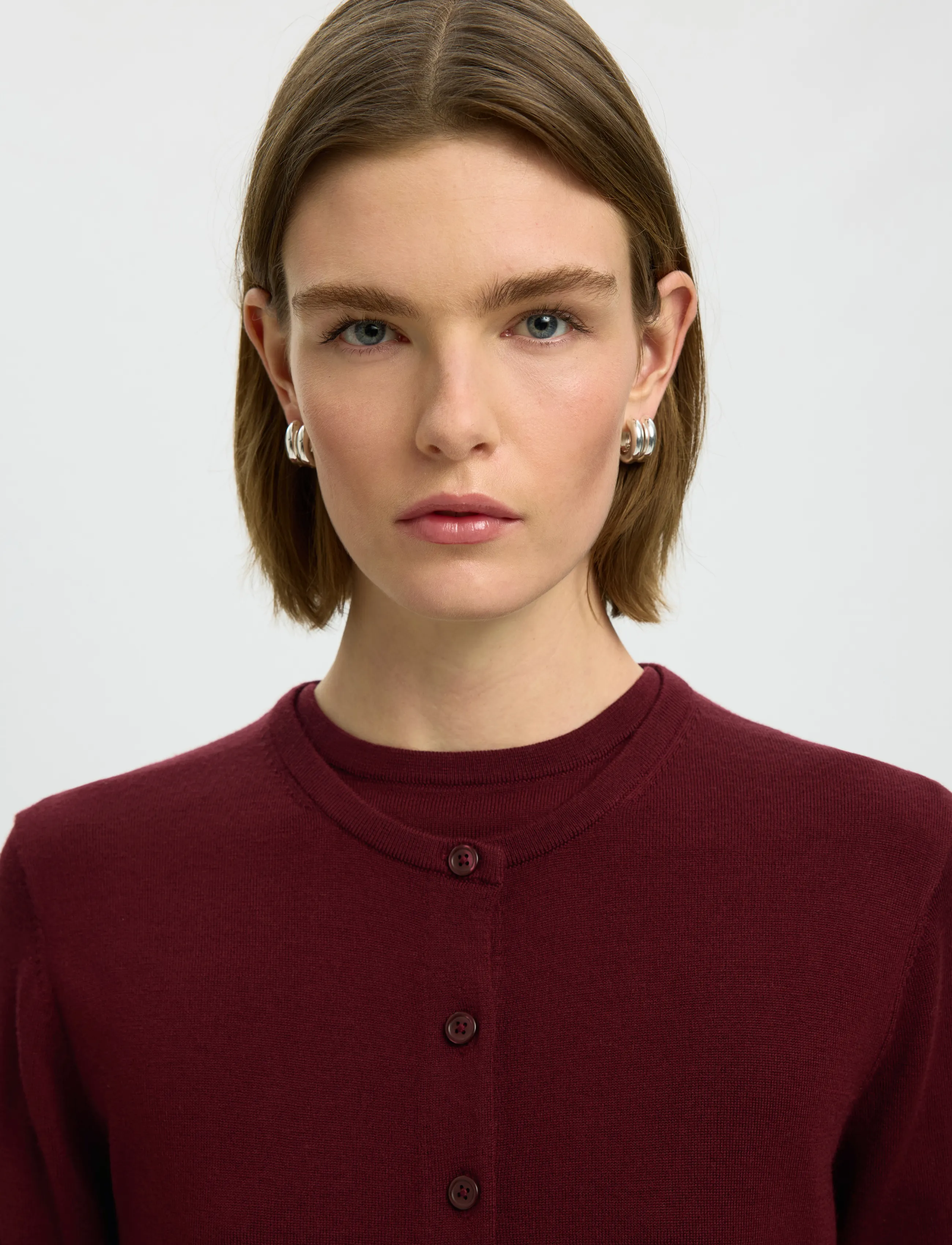 Selected - SLWTHEA LS KNIT MERINO CARDIGAN NOOS - strickjacken - tawny port - 4