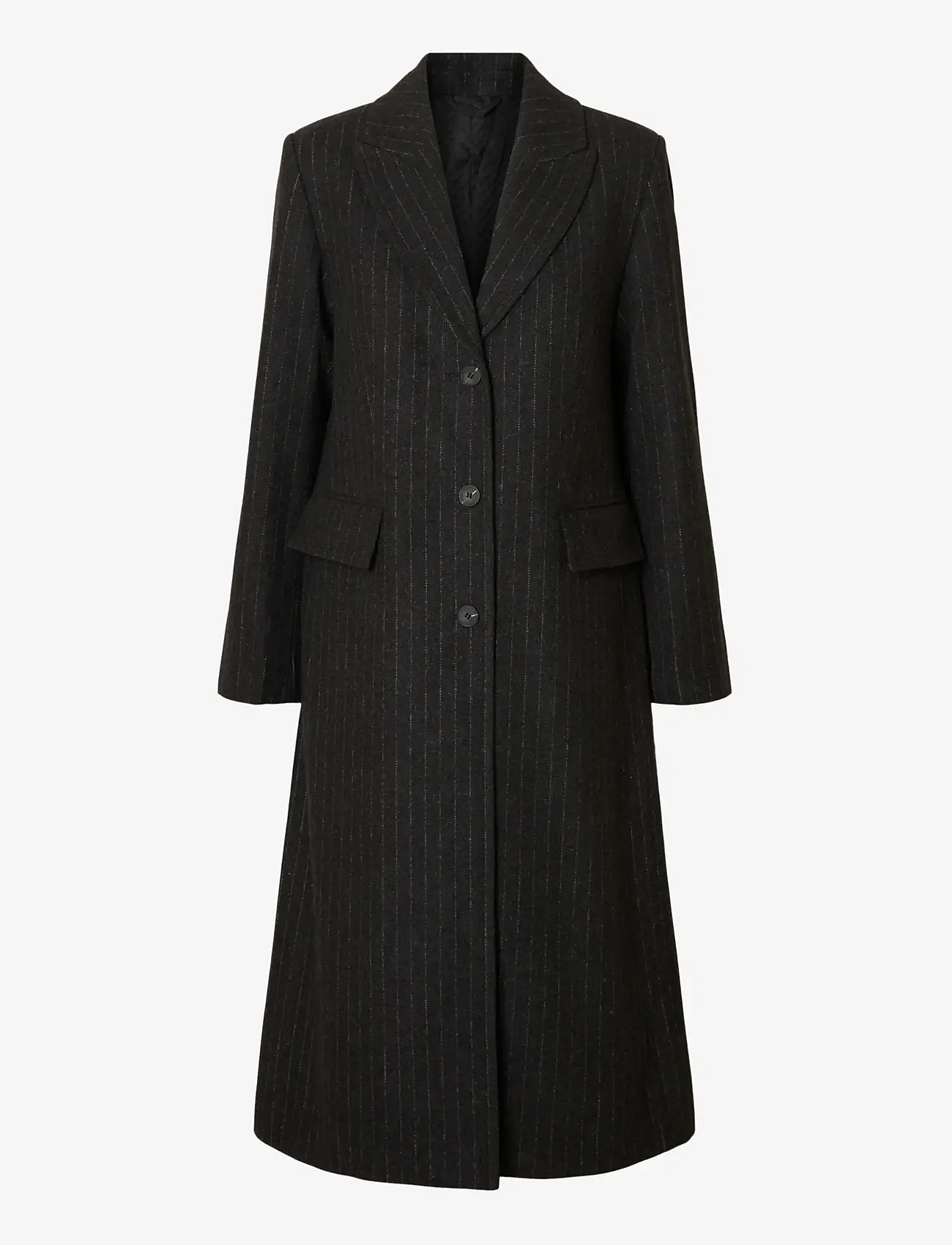 Selected - SLFALLY WOOL BLEND COAT #S - outerwear - dark grey melange - 0