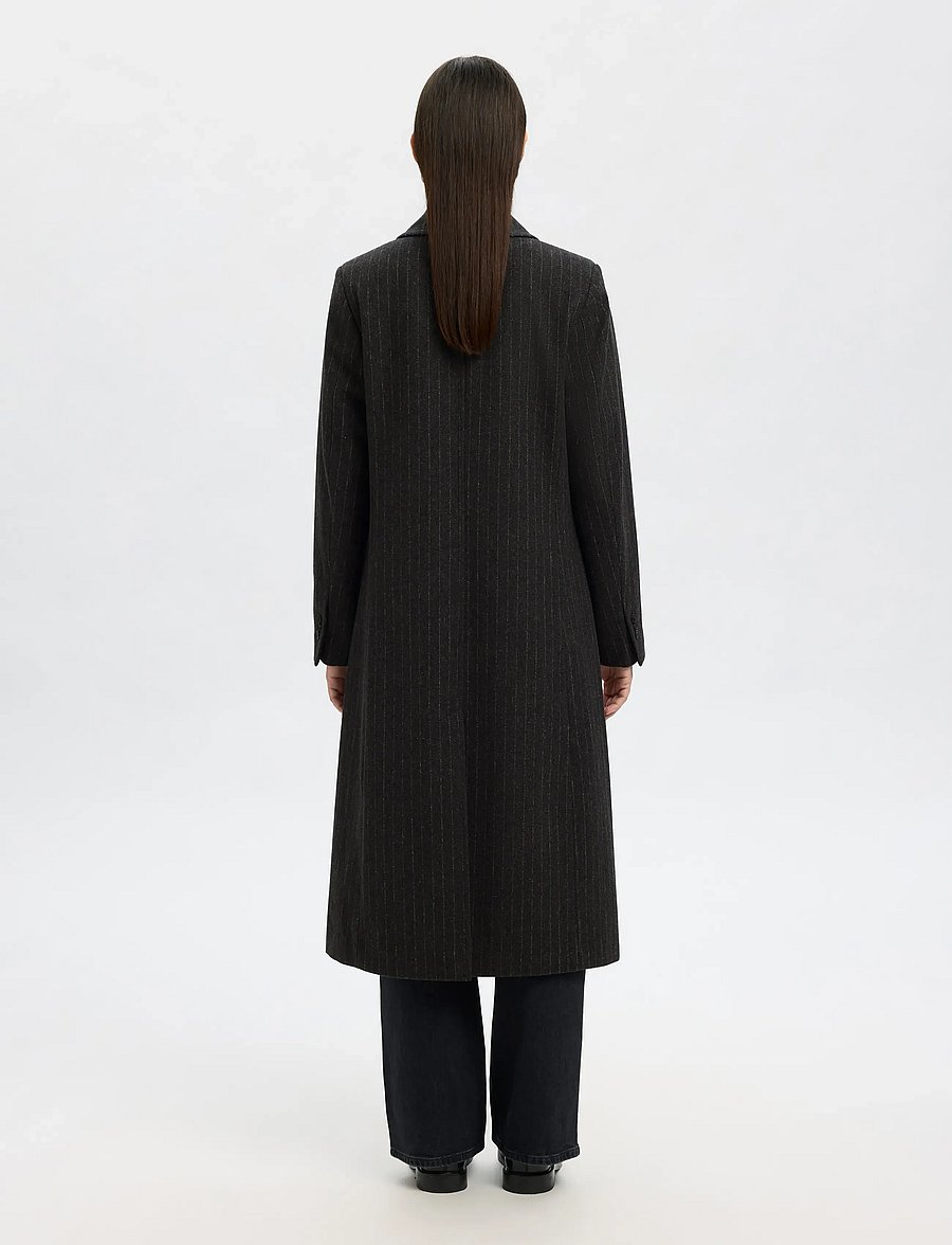 Selected - SLFALLY WOOL BLEND COAT #S - vestes d'hiver - dark grey melange - 2