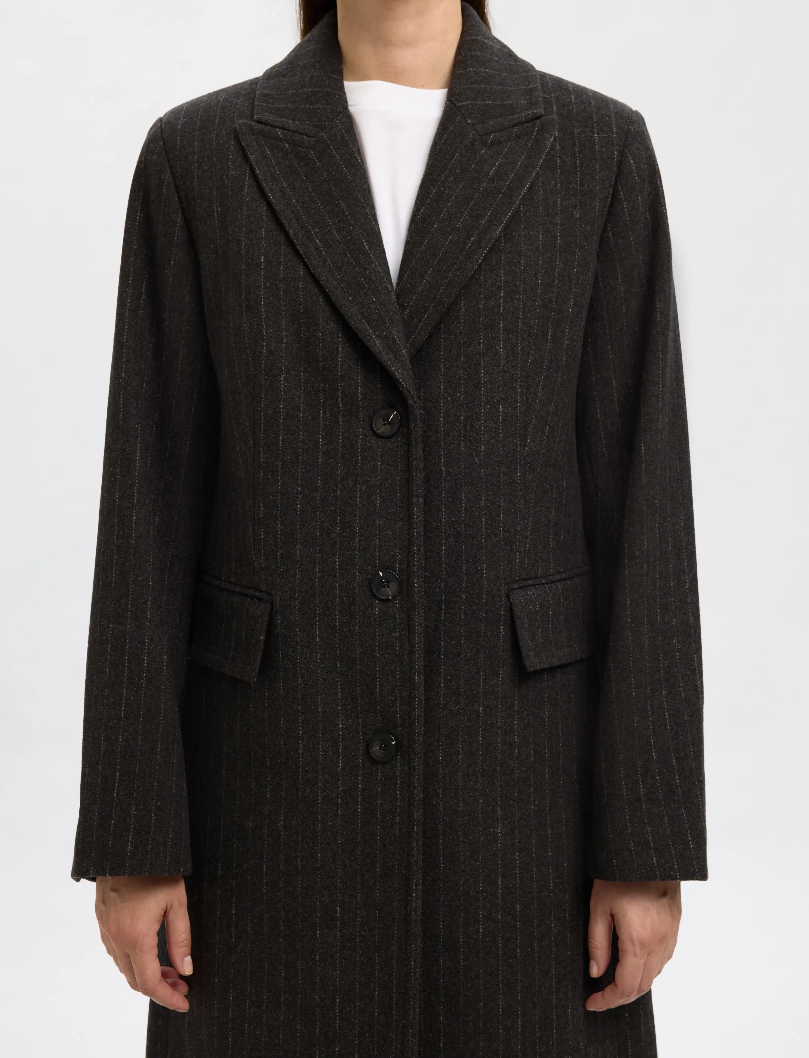 Slfally Wool Blend Coat #S 4
