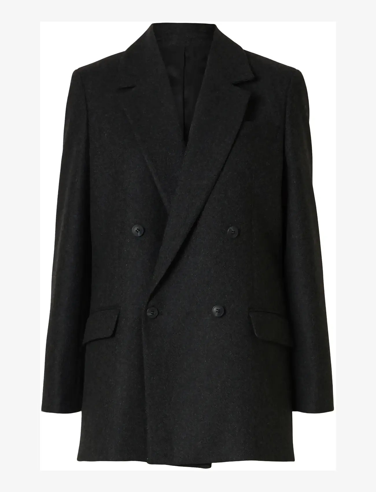 Selected SLFELIN WOOL BLEND BLAZER NOOS - Bleiserit - BLACK / grey
