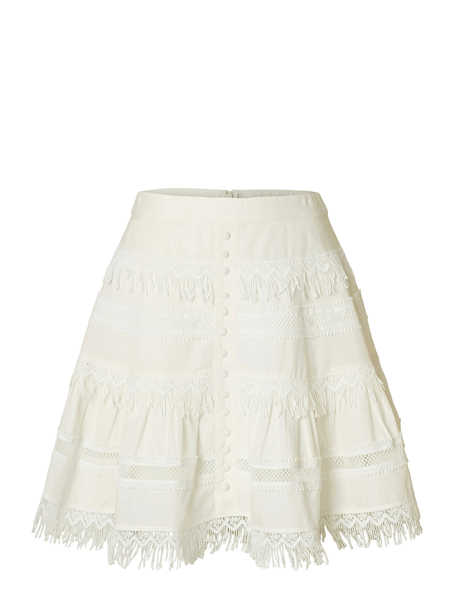 Selected - SLFSILJA HW SHORT SKIRT - snow white - 0
