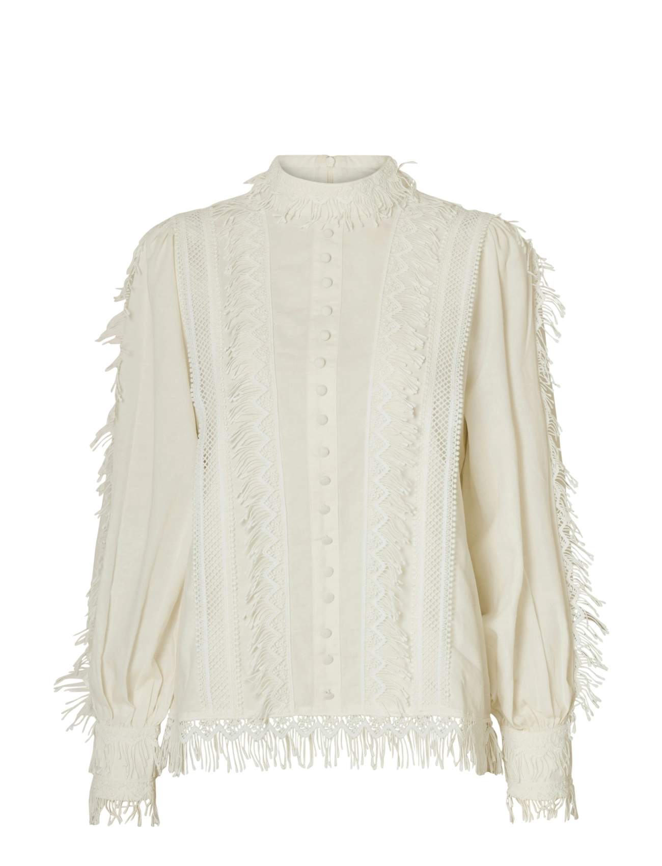 Selected Slfsilja Ls Top, 36, Blouses, Weiß - Long-sleeved, Frauen