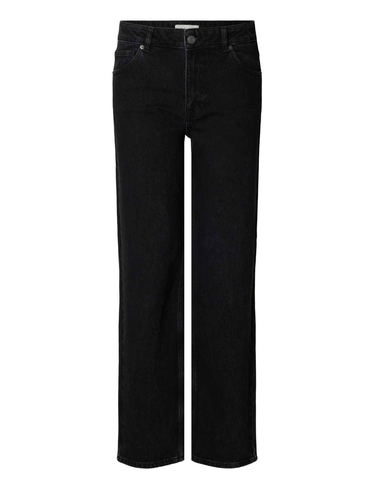 SELECTED Slwstraight Bea-Kori Mw Jeans Noos Schwarz - 26x32 - Damen