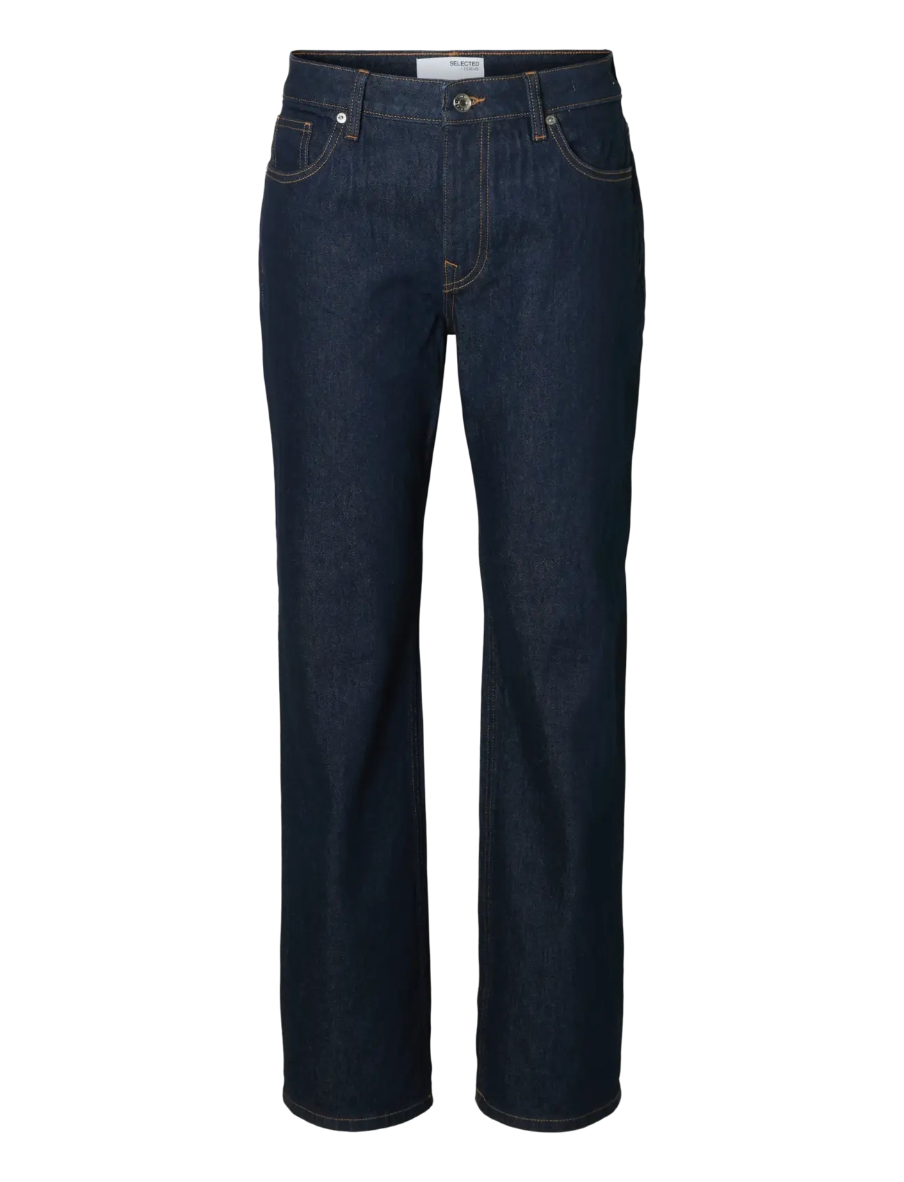 SELECTED Slwstraight Bea-Kori Mw Jeans Noos Navy - 27x32 - Damen