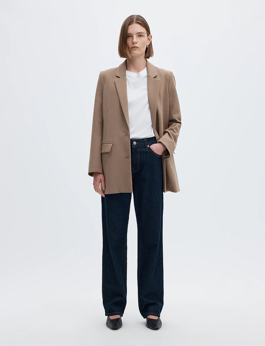 Selected - SLWSTRAIGHT BEA-KORI MW JEANS NOOS - gerade jeans - dark blue denim - 3