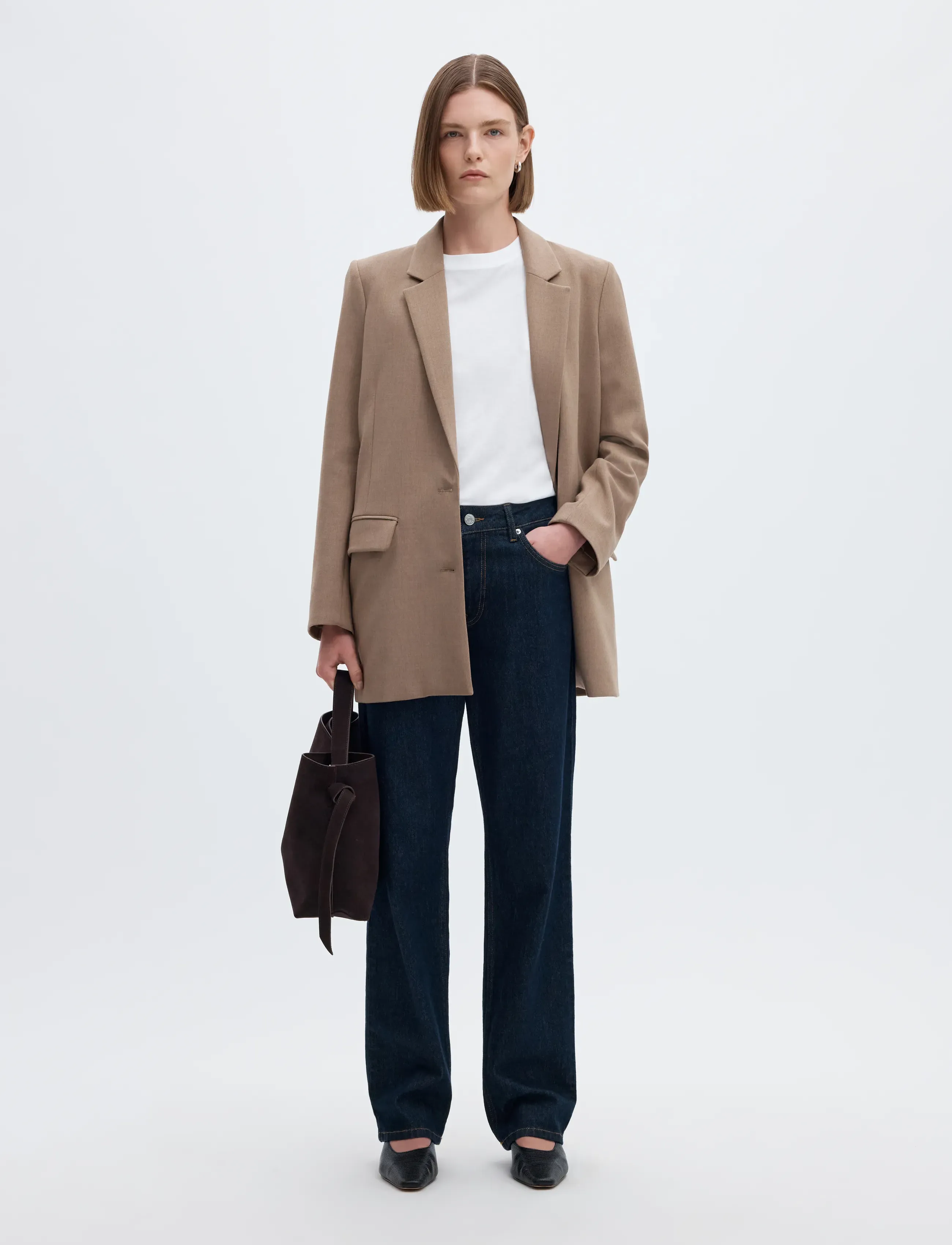 Selected - SLWSTRAIGHT BEA-KORI MW JEANS NOOS - straight jeans - dark blue denim - 5