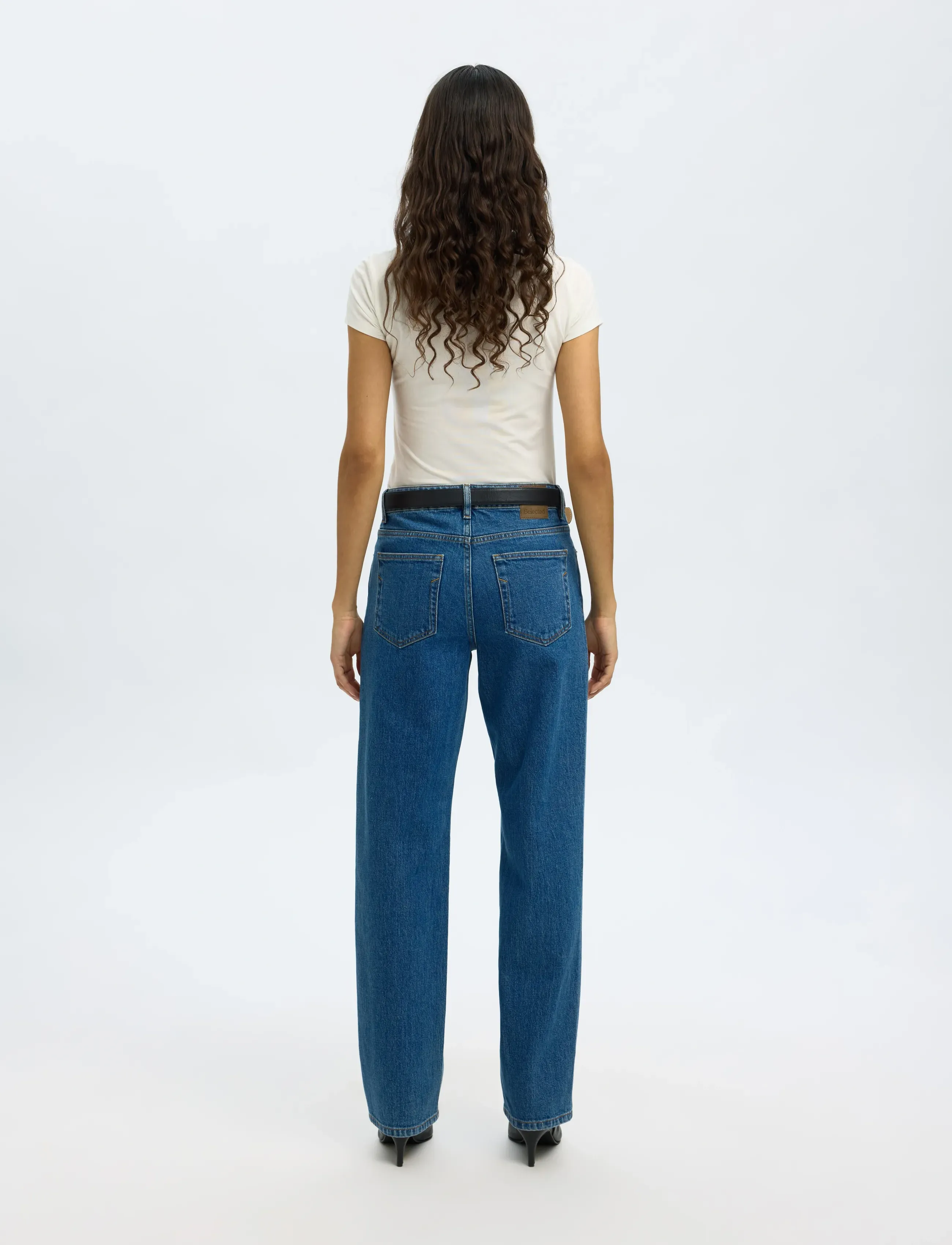 Selected - SLWSTRAIGHT BEA-KORI MW JEANS NOOS - straight jeans - medium blue denim - 2