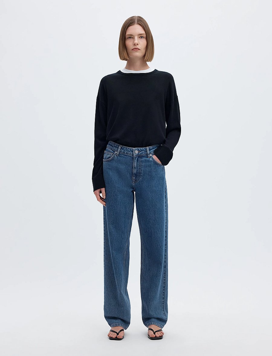 Selected - SLWSTRAIGHT BEA-KORI MW JEANS NOOS - straight jeans - medium blue denim - 3