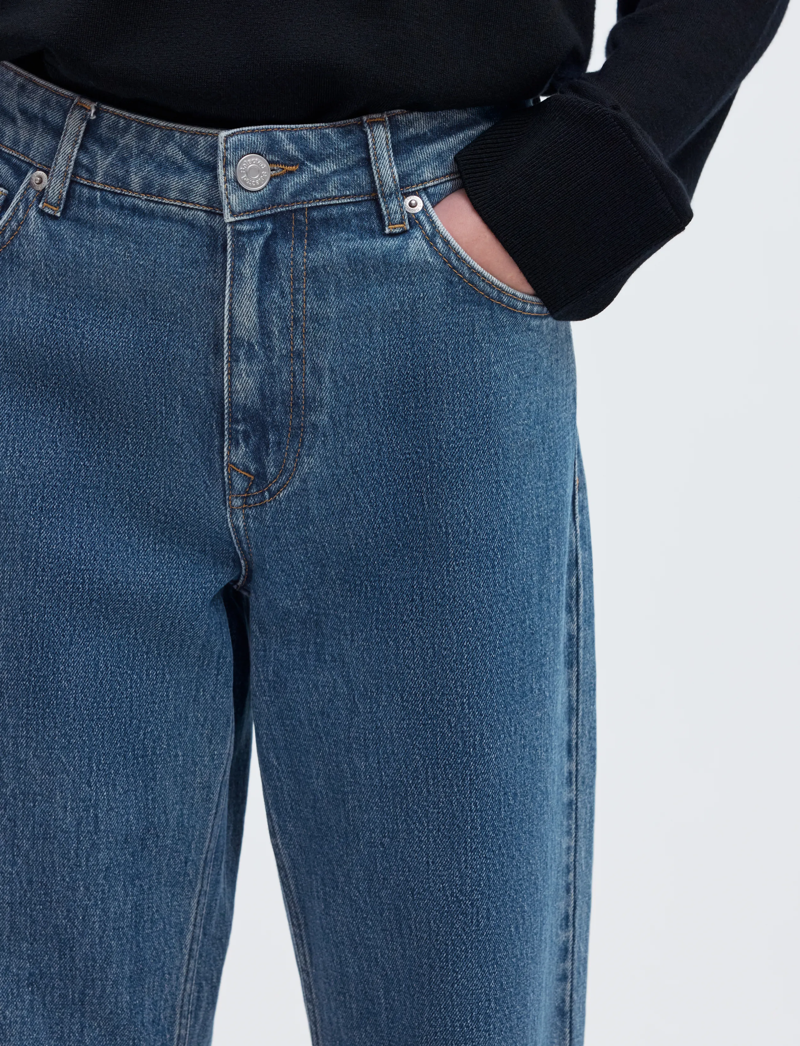 Selected - SLWSTRAIGHT BEA-KORI MW JEANS NOOS - straight jeans - medium blue denim - 4
