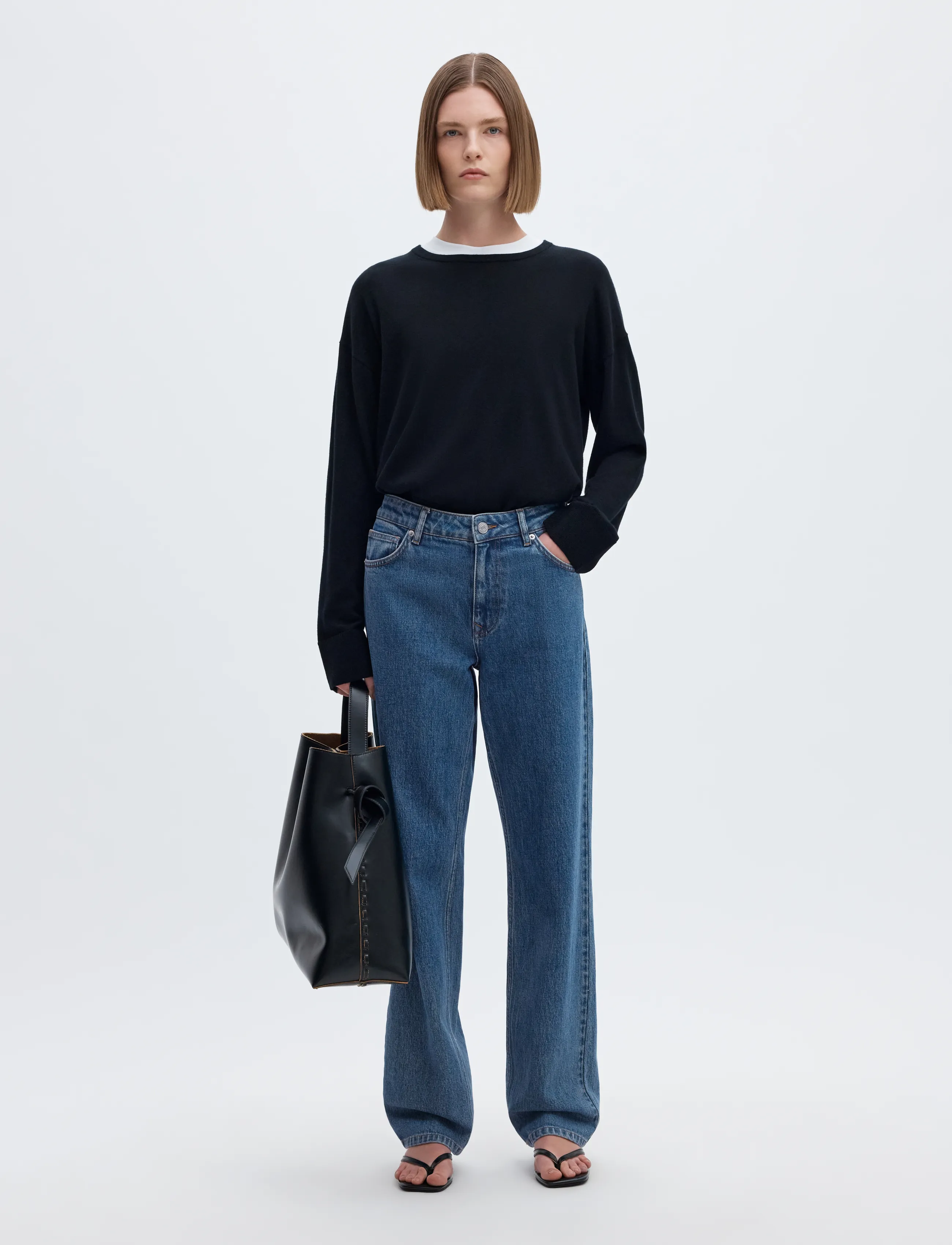 Selected - SLWSTRAIGHT BEA-KORI MW JEANS NOOS - straight jeans - medium blue denim - 5