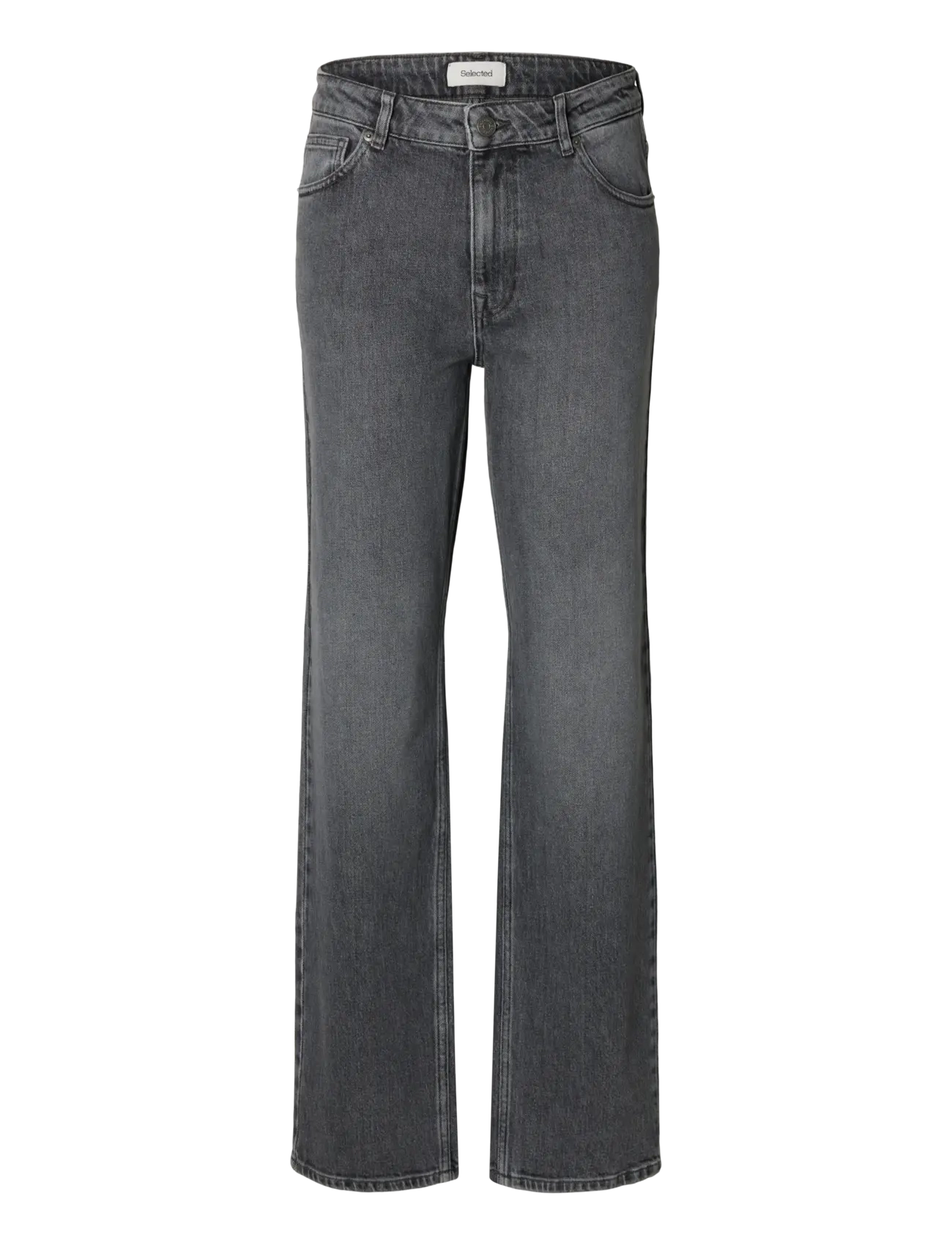 Selected - SLWSTRAIGHT BEA-KORI MW JEANS NOOS - raka jeans - medium grey denim - 1