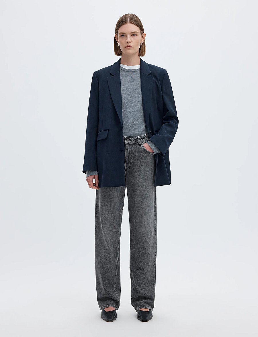 Selected - SLWSTRAIGHT BEA-KORI MW JEANS NOOS - gerade jeans - medium grey denim - 3