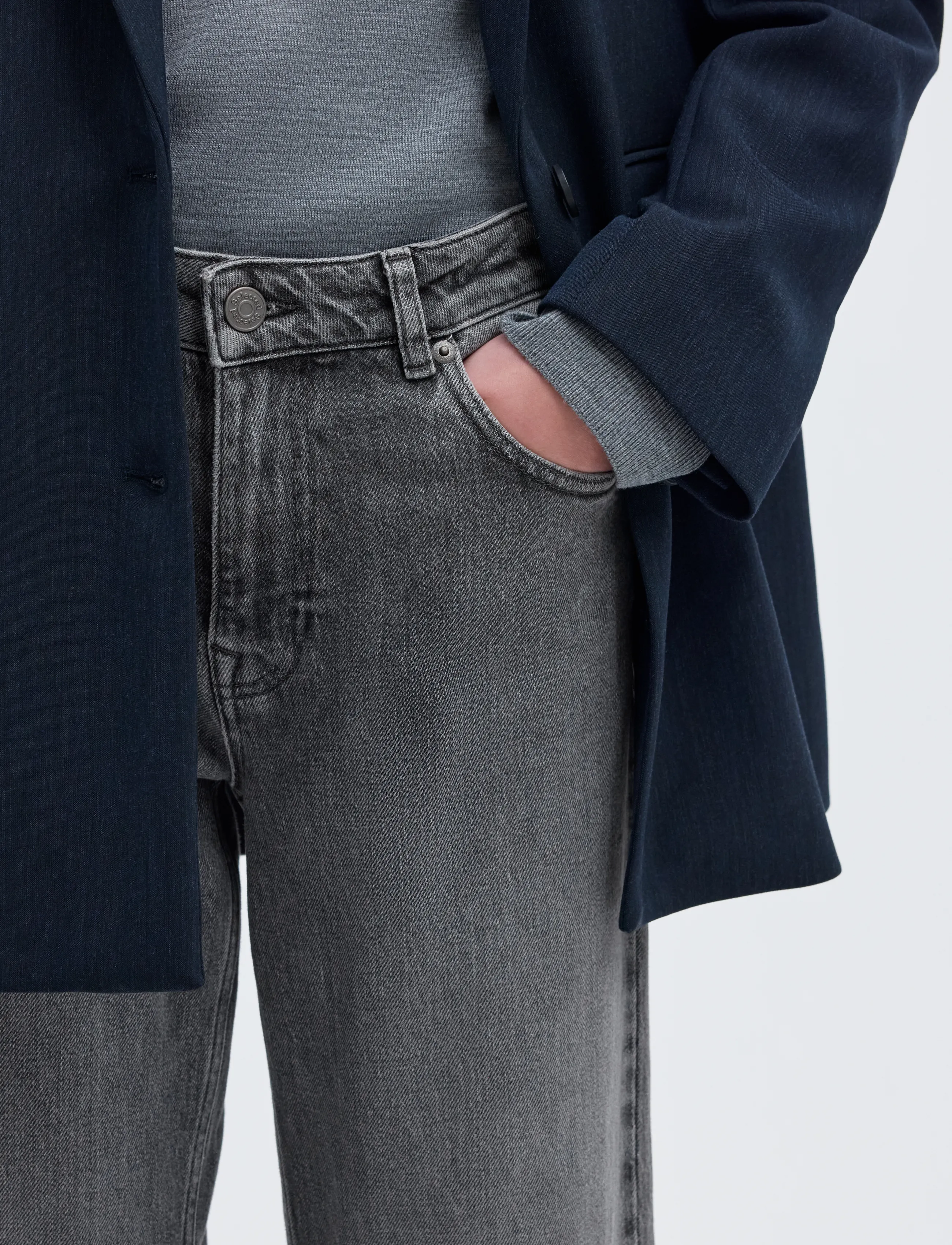Selected - SLWSTRAIGHT BEA-KORI MW JEANS NOOS - gerade jeans - medium grey denim - 4
