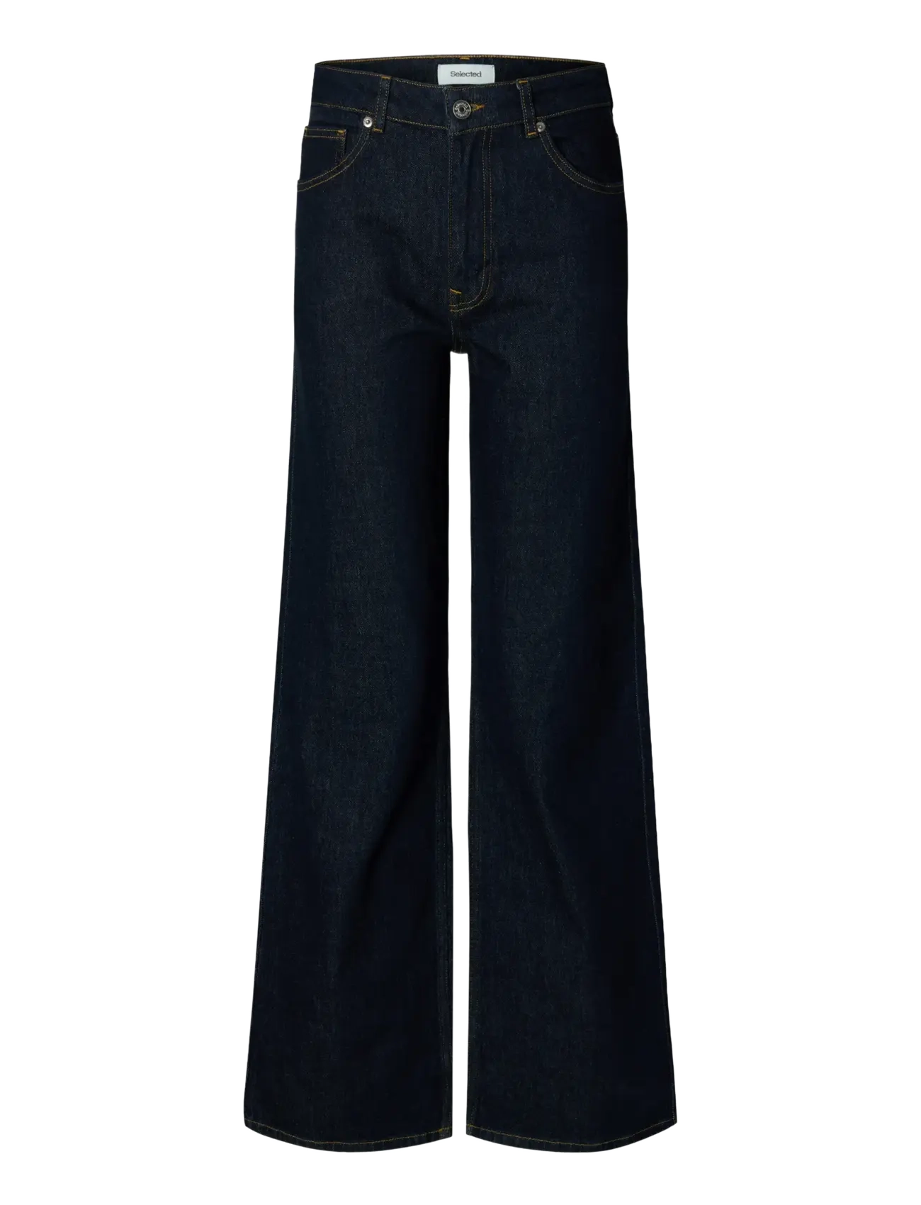 SLFWIDE BEA-KORI HW JEANS NOOS - DARK BLUE DENIM