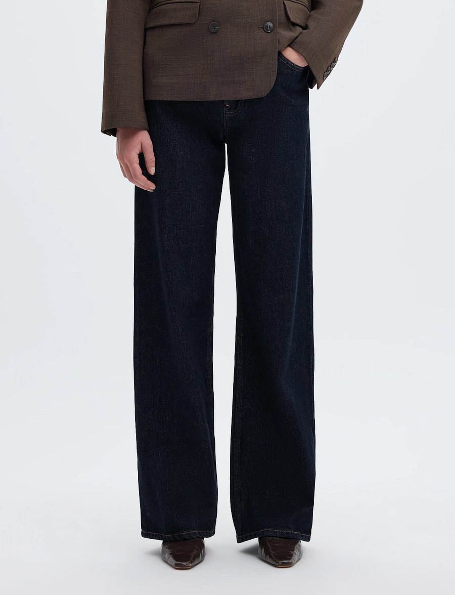 Selected - SLWWIDE BEA-KORI HW JEANS NOOS - wide leg jeans - dark blue denim - 0