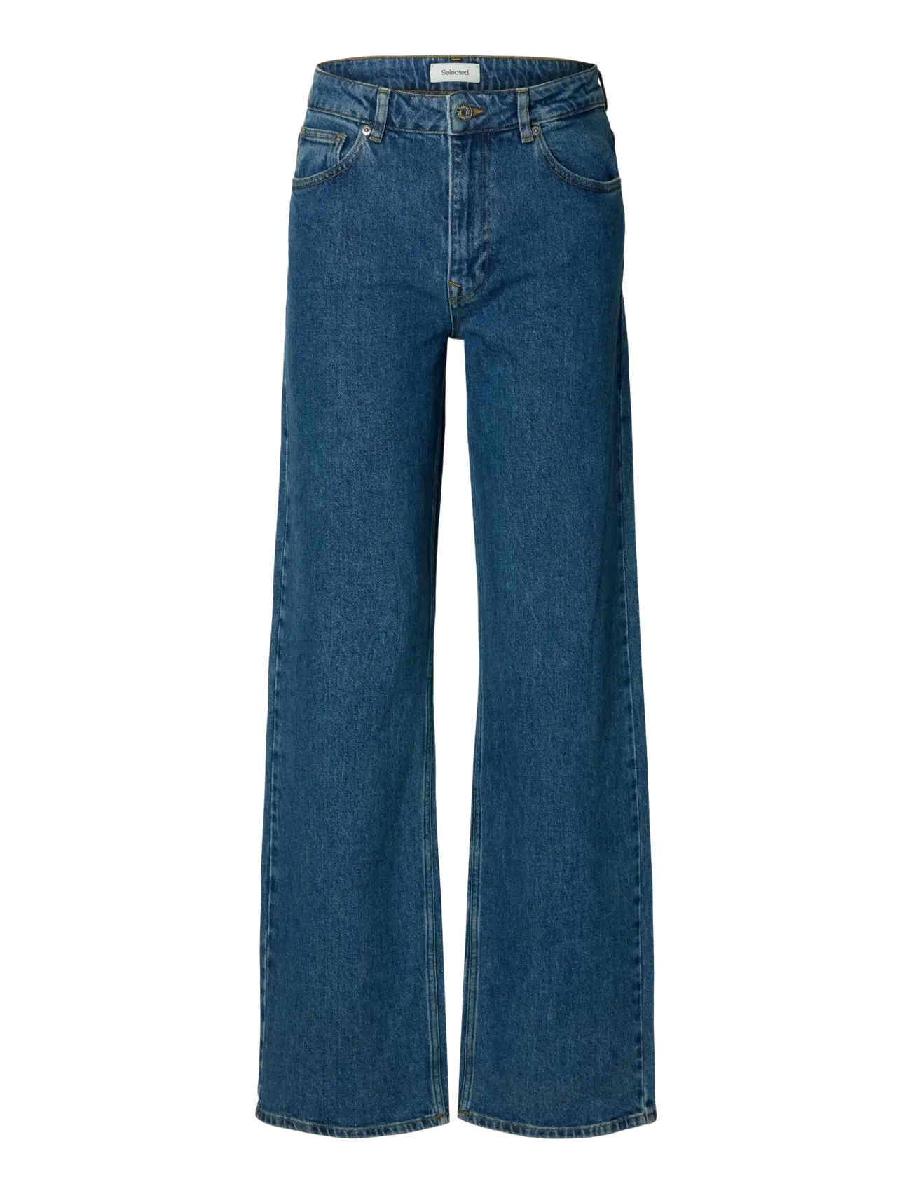 Selected SLFWIDE BEA-KORI HW JEANS NOOS - Jeans - MEDIUM BLUE DENIM / blue