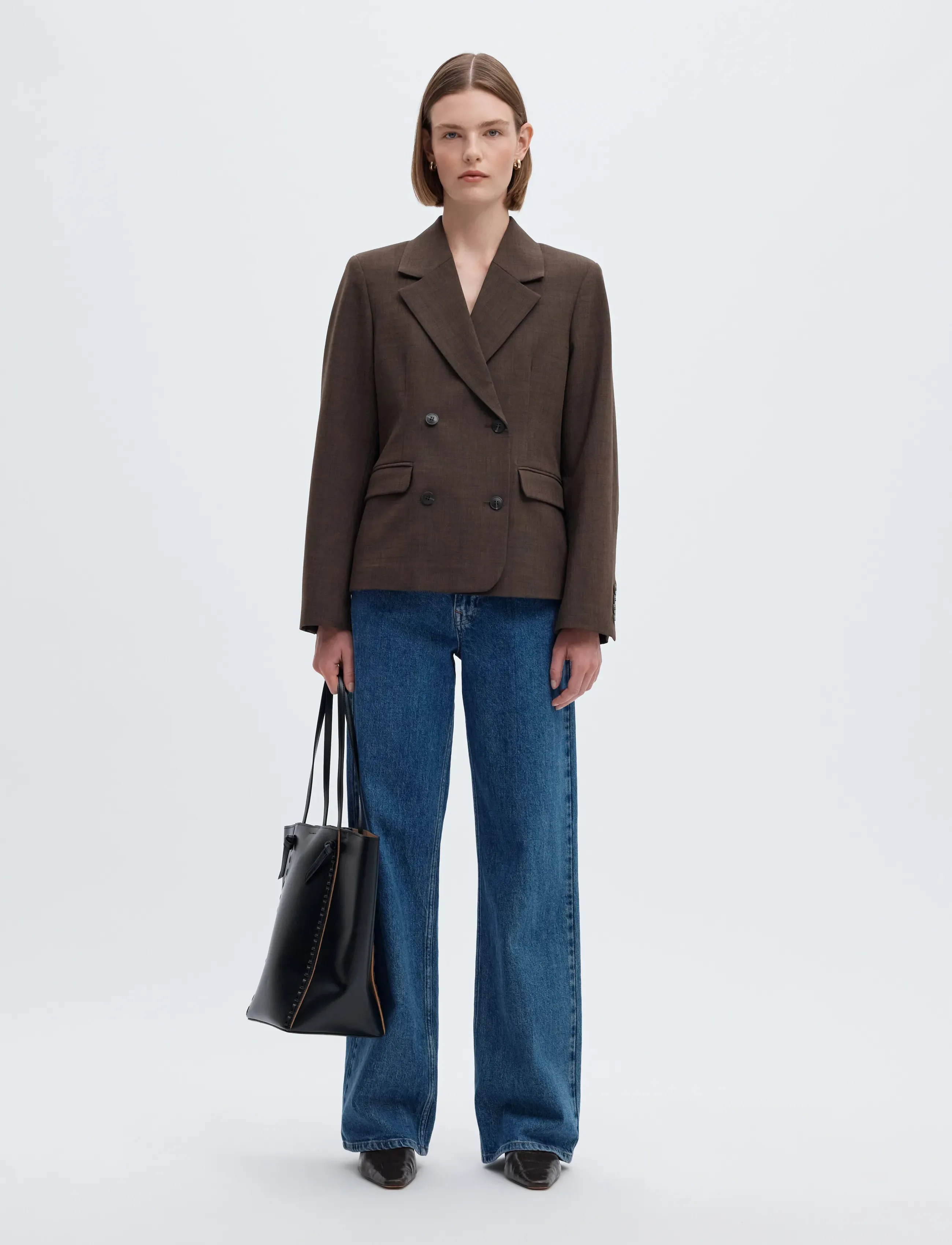 Selected - SLWWIDE BEA-KORI HW JEANS NOOS - brede jeans - medium blue denim - 5