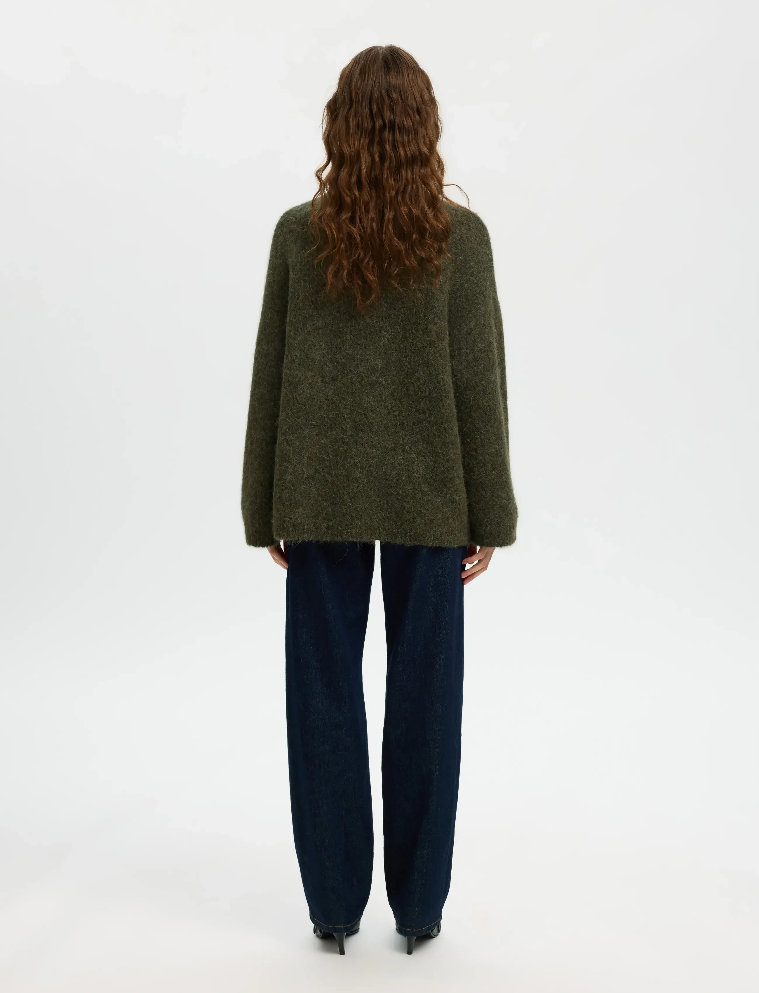 Selected - SLWGABRIELLA LS KNIT NEW O-NECK NOOS - pulls - deep depths - 2