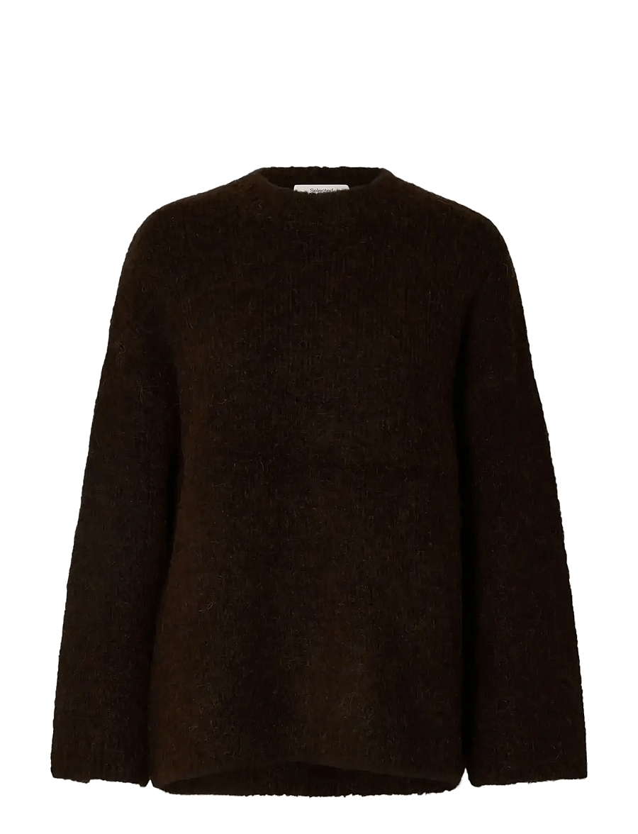 Selected - SLWGABRIELLA LS KNIT NEW O-NECK NOOS - kampsunid - delicioso - 1
