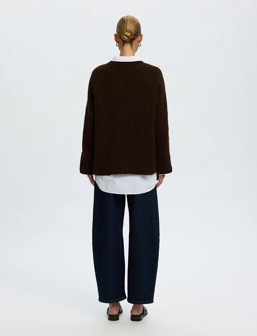 Selected - SLWGABRIELLA LS KNIT NEW O-NECK NOOS - kampsunid - delicioso - 2