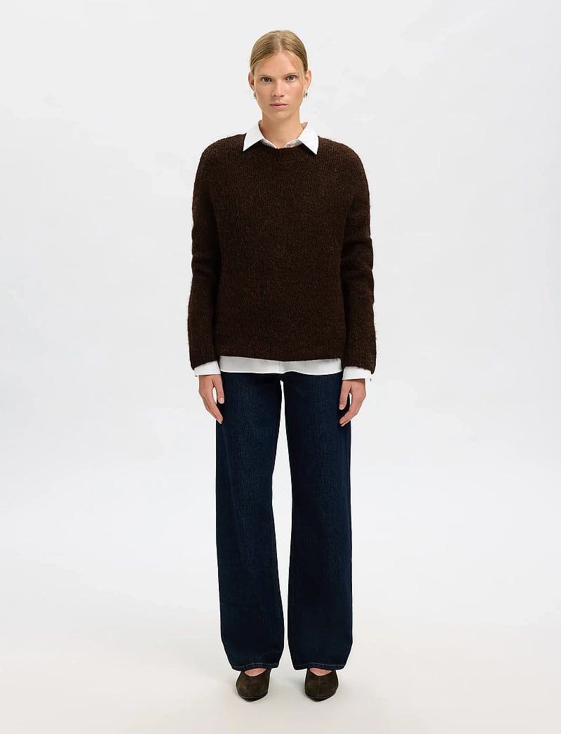 Selected - SLFGABRIELLA LS KNIT NEW O-NECK NOOS - stickade tröjor - delicioso - 3