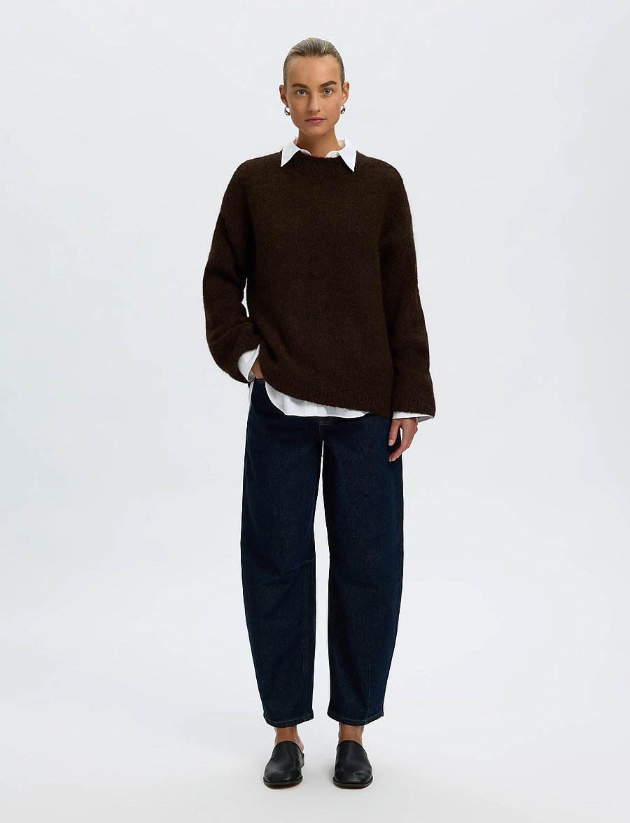 Selected - SLWGABRIELLA LS KNIT NEW O-NECK NOOS - kampsunid - delicioso - 3