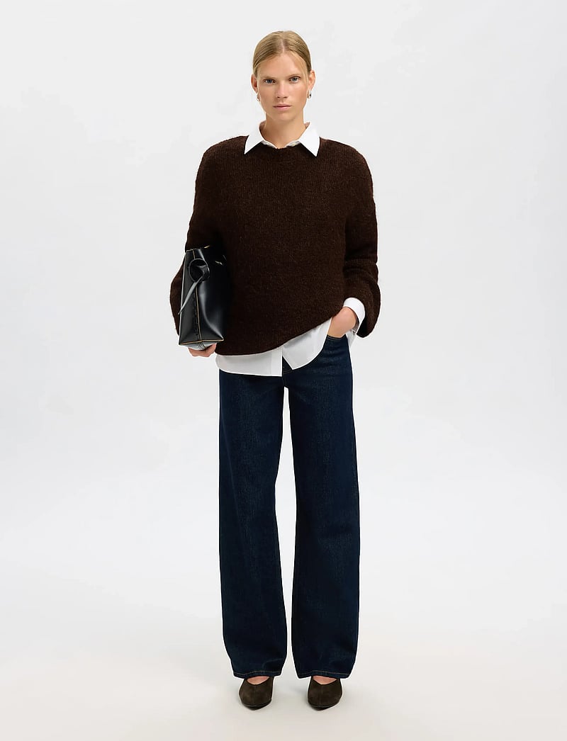 Selected - SLFGABRIELLA LS KNIT NEW O-NECK NOOS - stickade tröjor - delicioso - 4