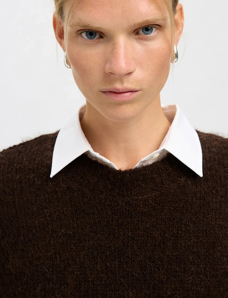 Selected - SLFGABRIELLA LS KNIT NEW O-NECK NOOS - stickade tröjor - delicioso - 5