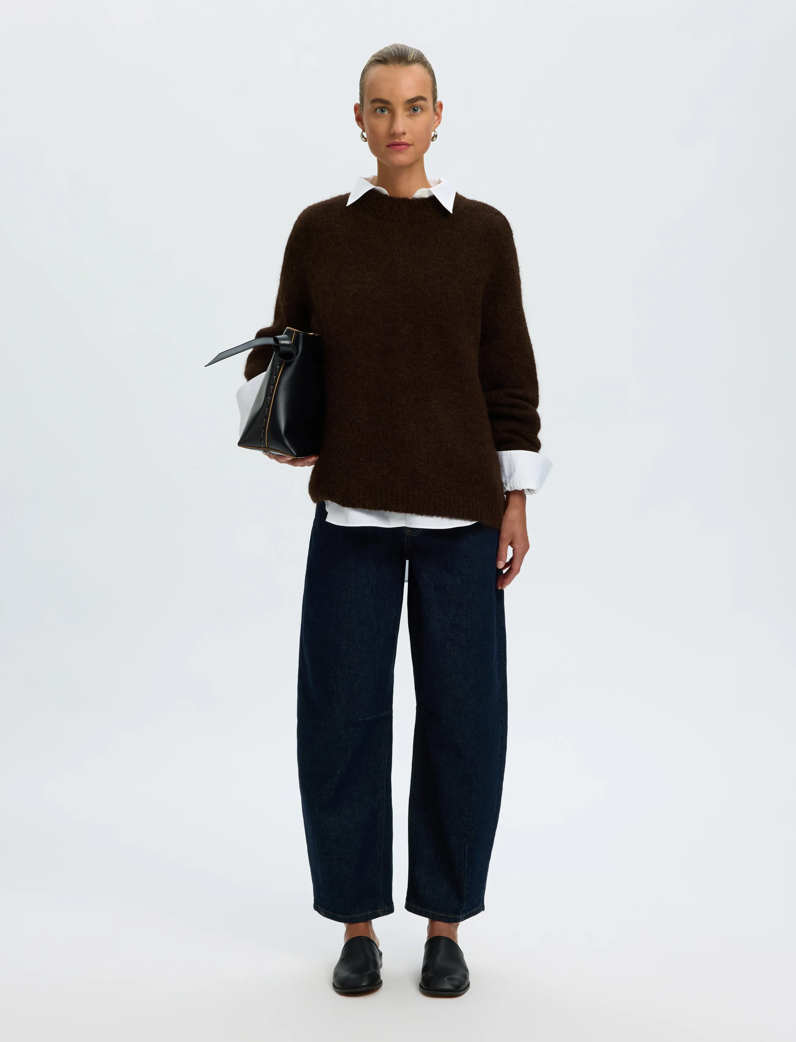 Selected - SLWGABRIELLA LS KNIT NEW O-NECK NOOS - jumpers - delicioso - 5