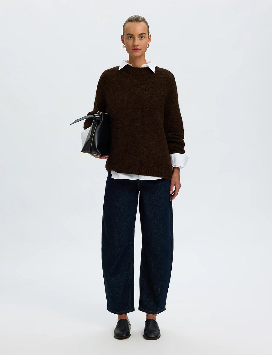 Selected - SLWGABRIELLA LS KNIT NEW O-NECK NOOS - kampsunid - delicioso - 5