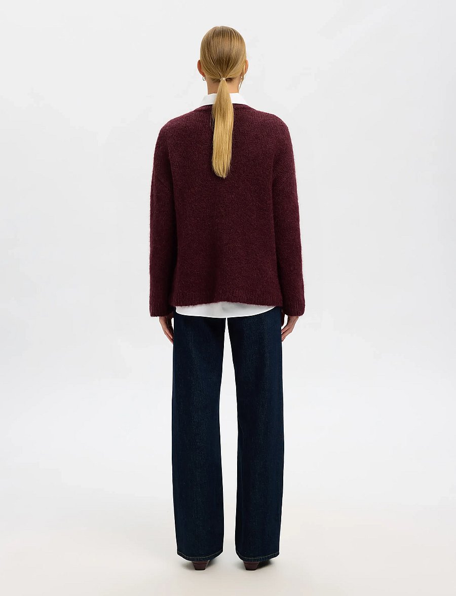 Selected - SLWGABRIELLA LS KNIT NEW O-NECK NOOS - pullover - fig - 2