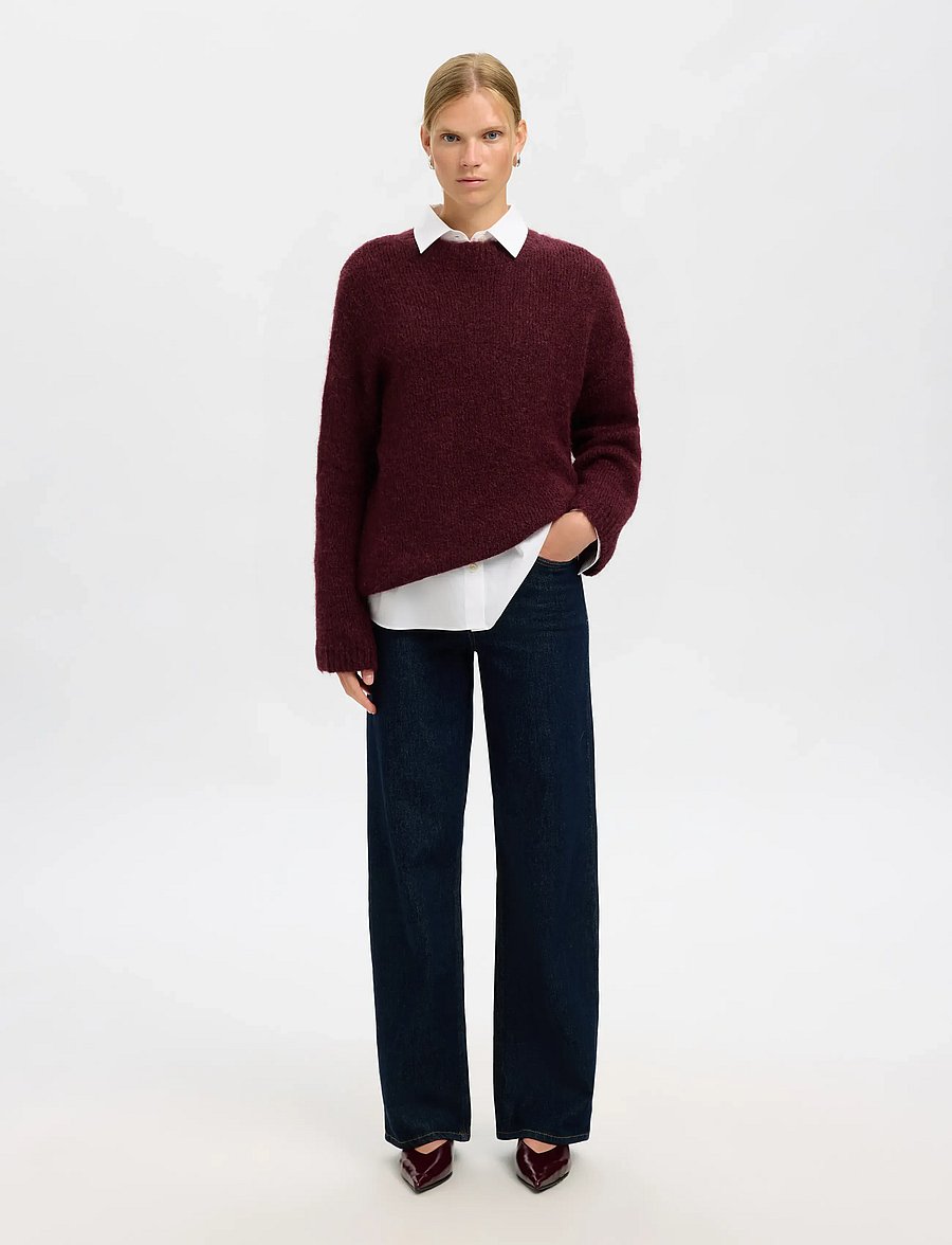 Selected - SLWGABRIELLA LS KNIT NEW O-NECK NOOS - pullover - fig - 3
