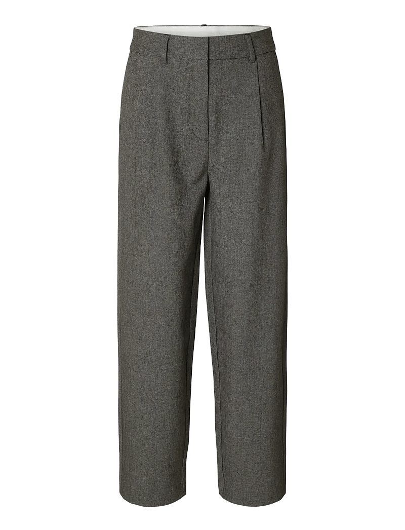 Selected - SLFBARREL ALMA HW PANT NOOS - formell - black - 1