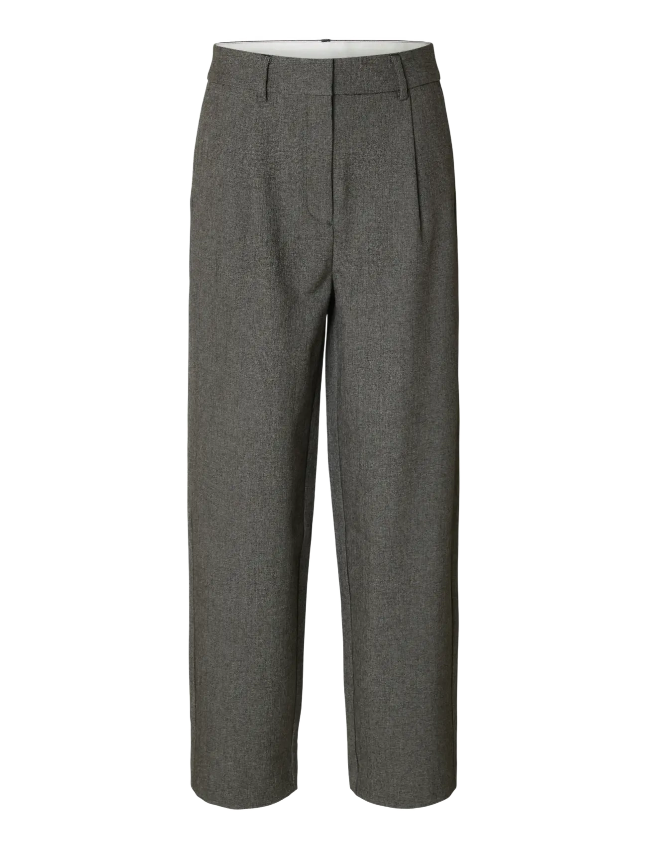 Selected SLFBARREL ALMA HW PANT NOOS - Pidulikud püksid - BLACK / grey