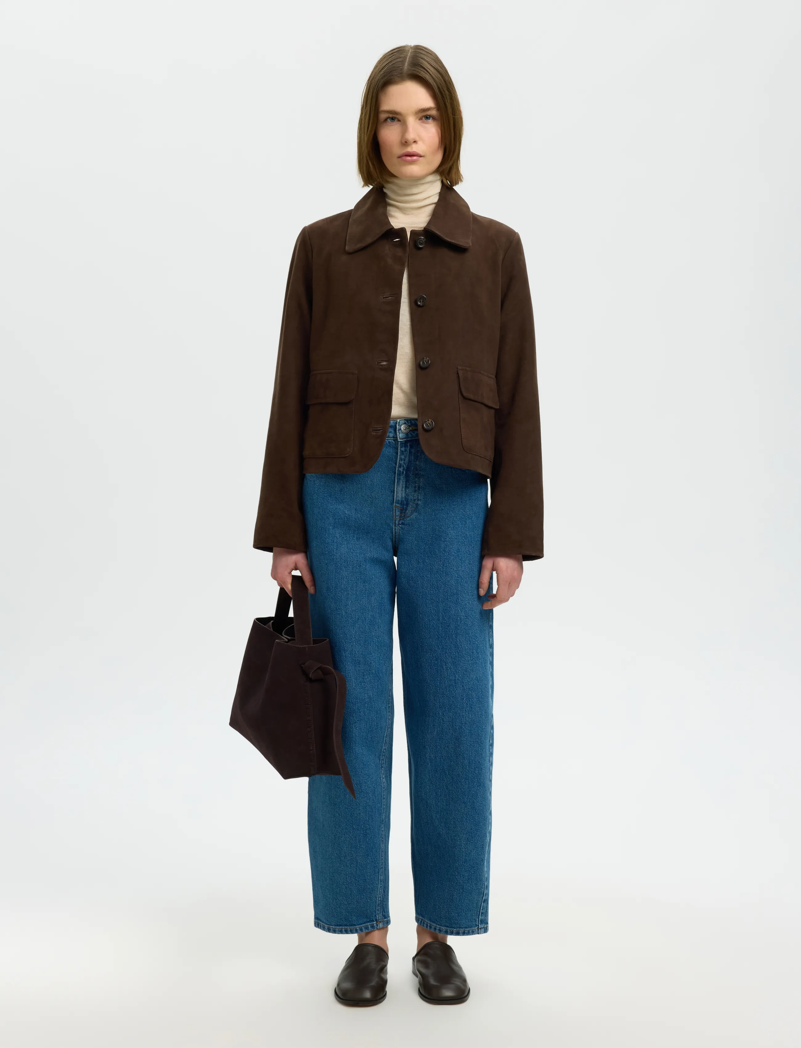 Selected - SLWKAYA SUEDE JACKET NOOS - forårsjakker - delicioso - 3