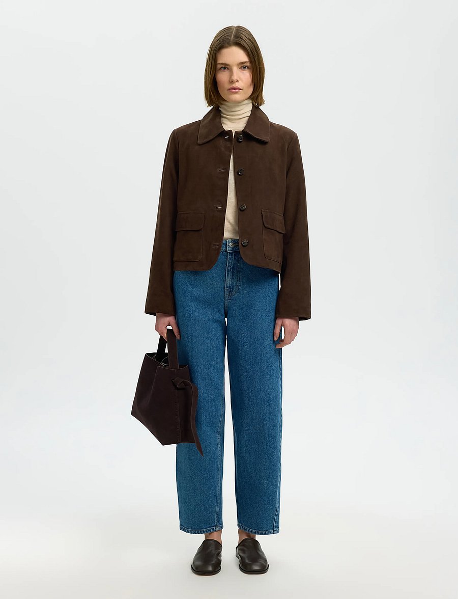 Selected - SLWKAYA SUEDE JACKET NOOS - frühlingsjacken - delicioso - 3
