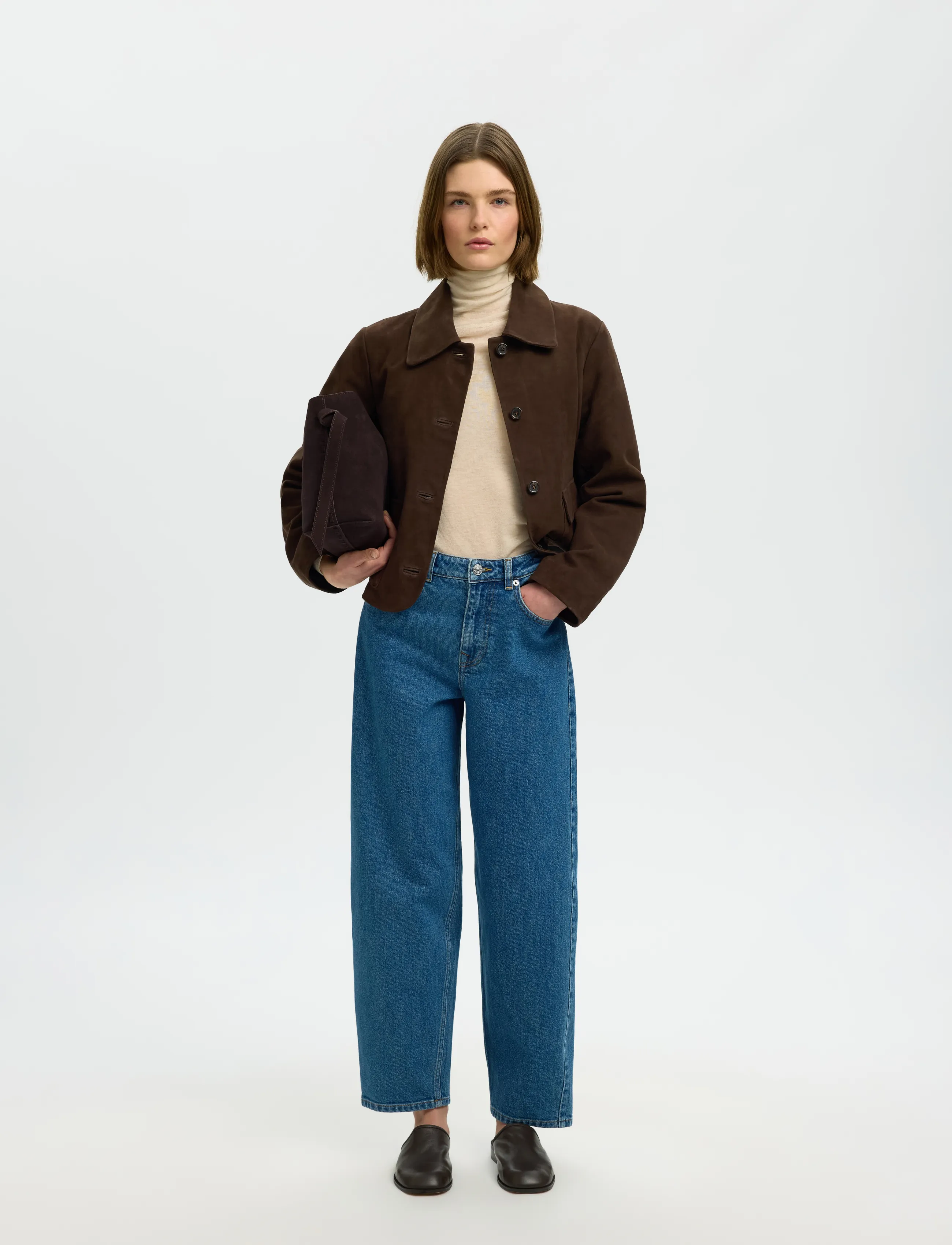 Selected - SLWKAYA SUEDE JACKET NOOS - forårsjakker - delicioso - 5
