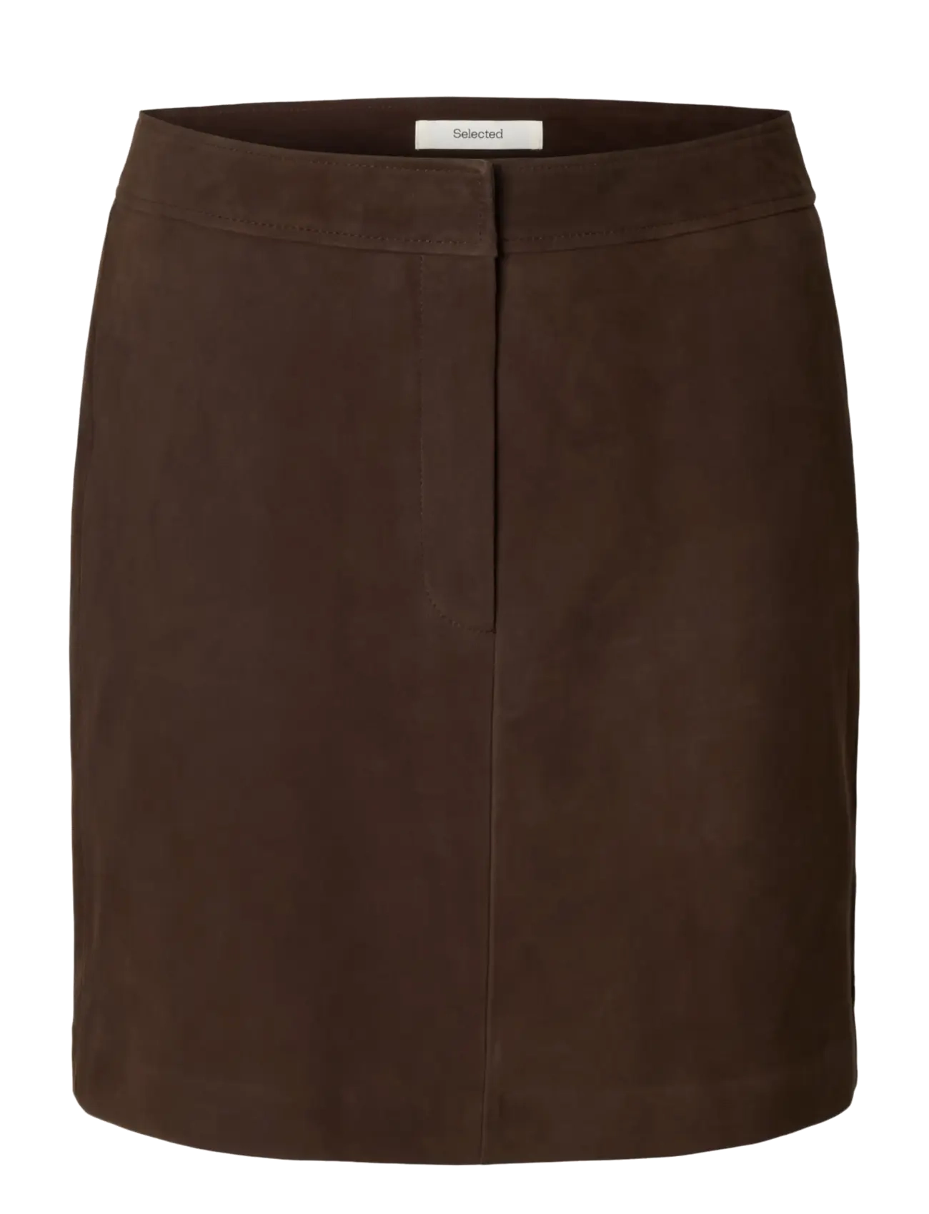 Selected SLWKAYA MW SUEDE SKIRT NOOS - Nederdele - DELICIOSO / brown