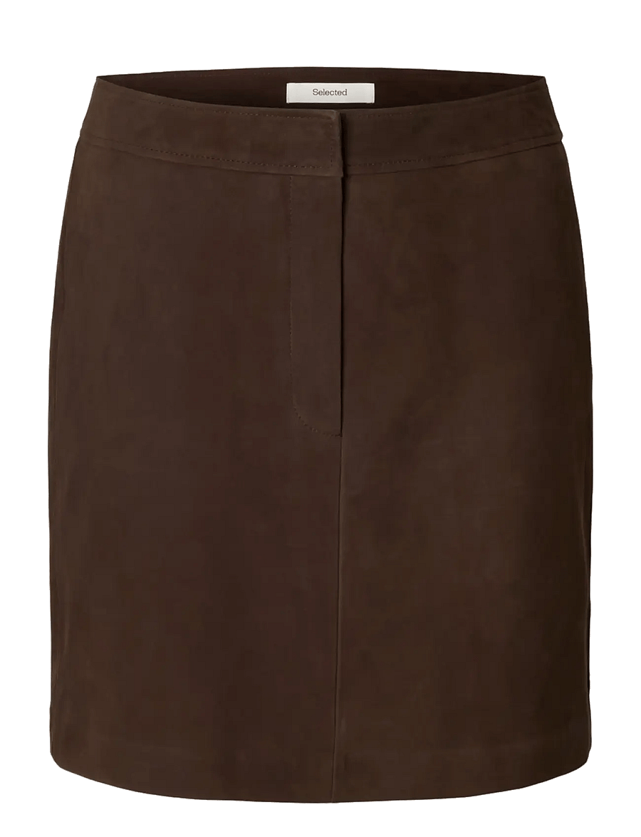 Selected - SLWKAYA MW SUEDE SKIRT NOOS - kurze röcke - delicioso - 1