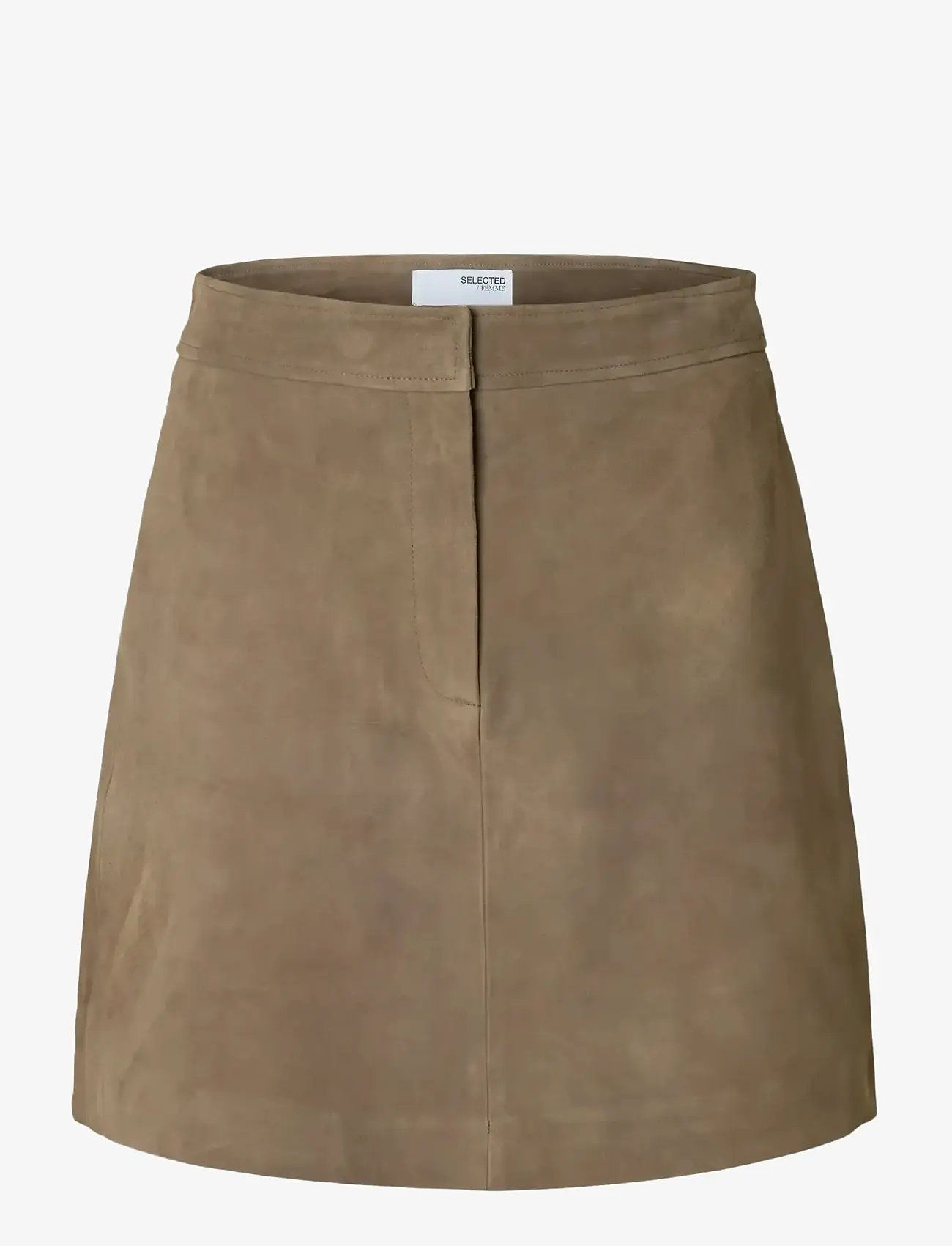 Selected - SLWKAYA MW SUEDE SKIRT NOOS - kurze röcke - fungi - 1