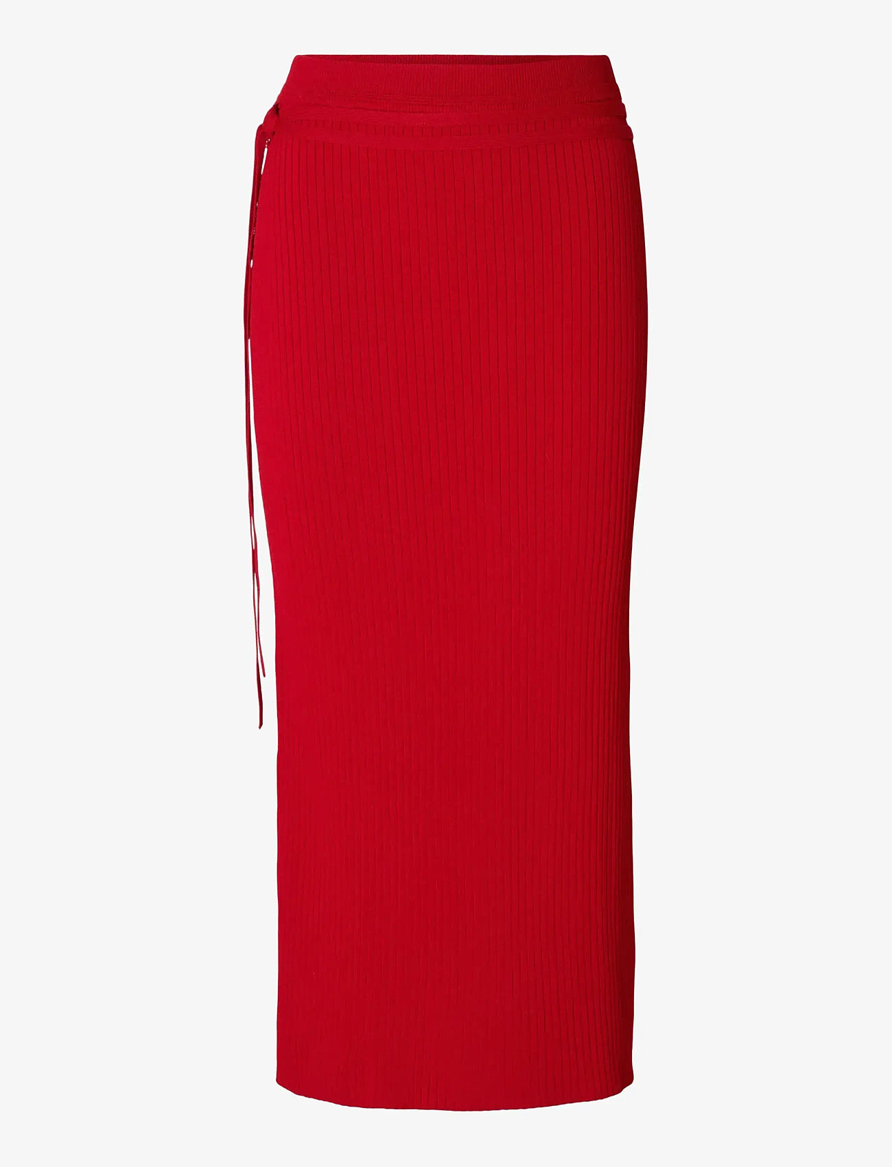 Selected - SLFCARLY MW KNIT ANKLE SKIRT - maxi nederdele - equestrian red - 1