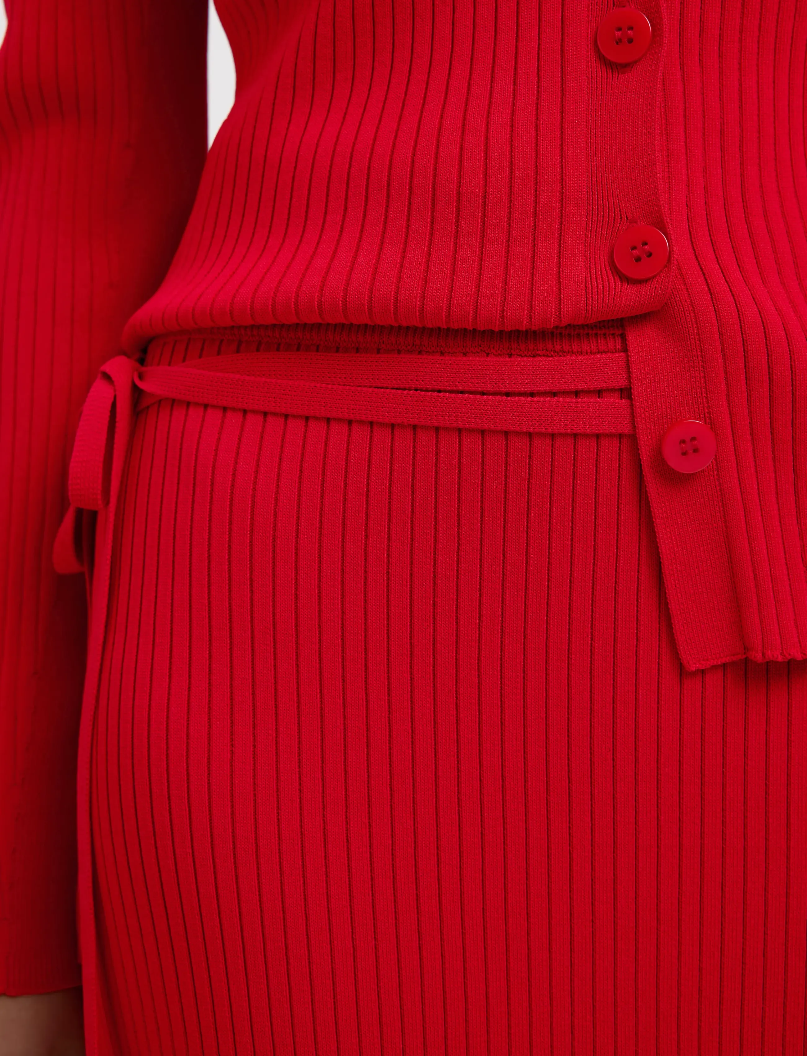Selected - SLFCARLY MW KNIT ANKLE SKIRT - maxi nederdele - equestrian red - 5