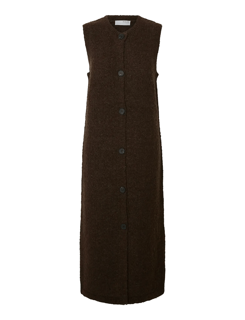 Selected - SLFLELOU SL KNIT CARDIGAN DRESS - gestrickte westen - delicioso - 1